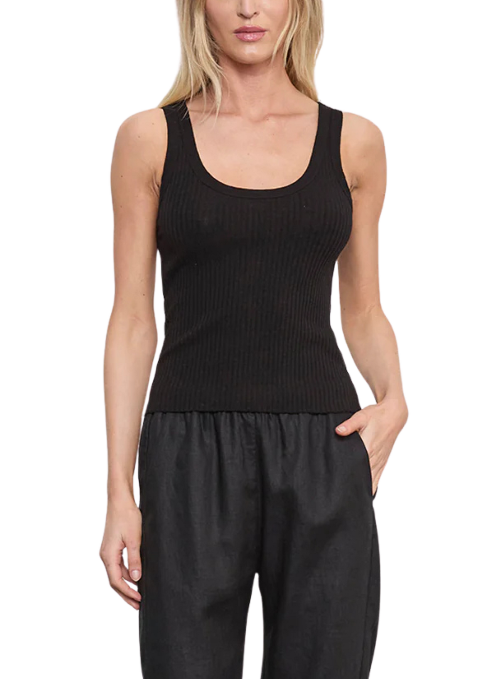 Enza Costa Enza Costa Military Rib Crop Tank