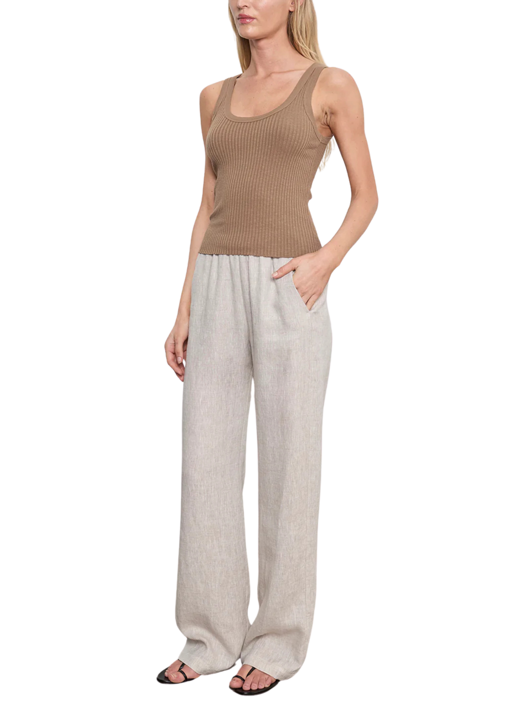 Enza Costa Enza Costa Military Rib Crop Tank