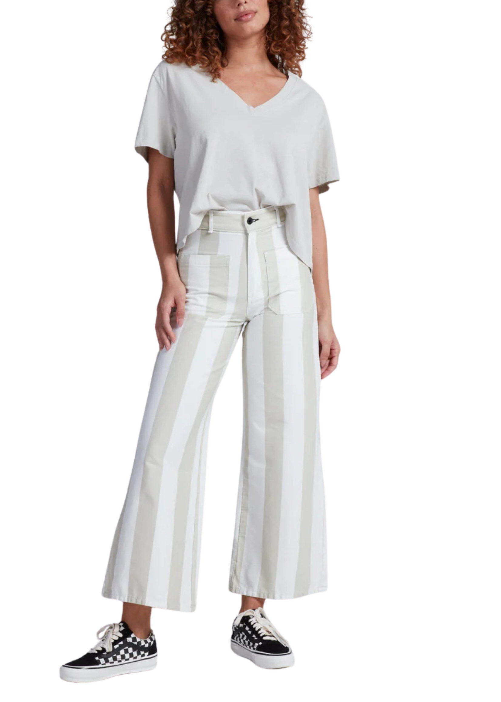 ASKK Askk Cropped Stripe Sailor Pant