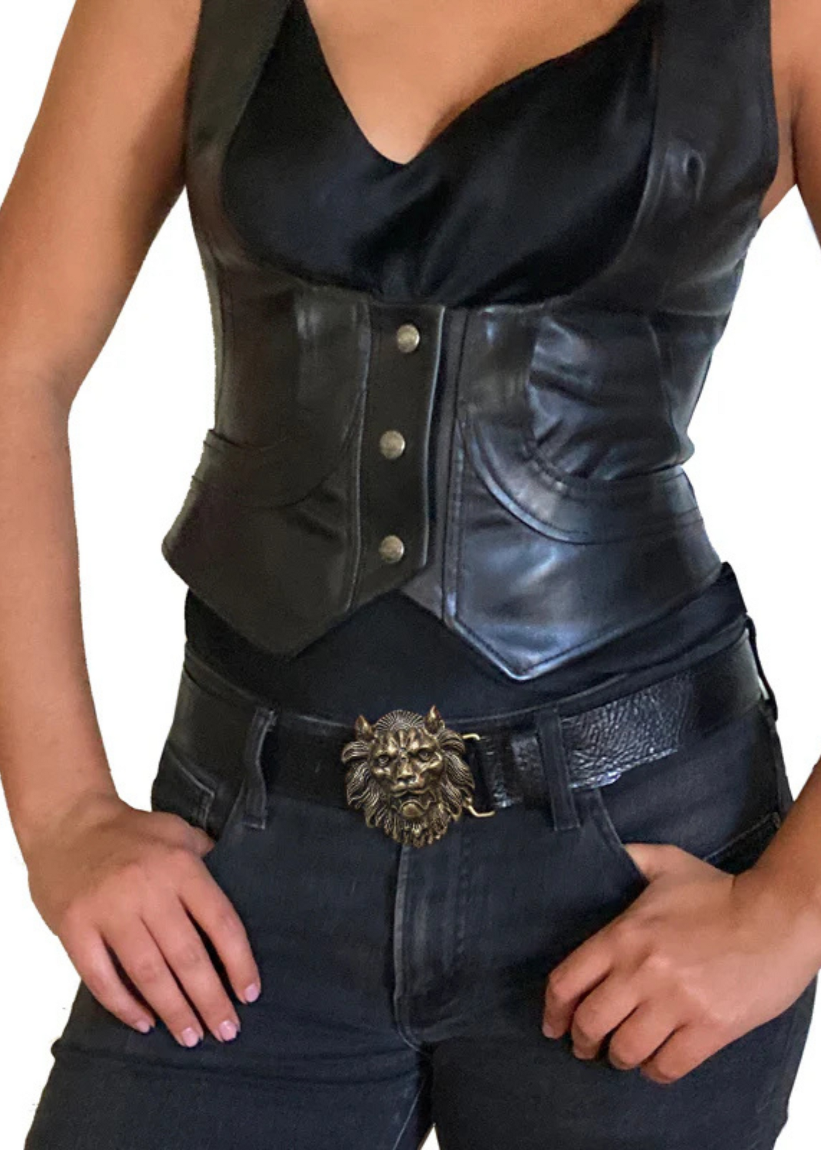Kim White Kim White Lion Studded Belt