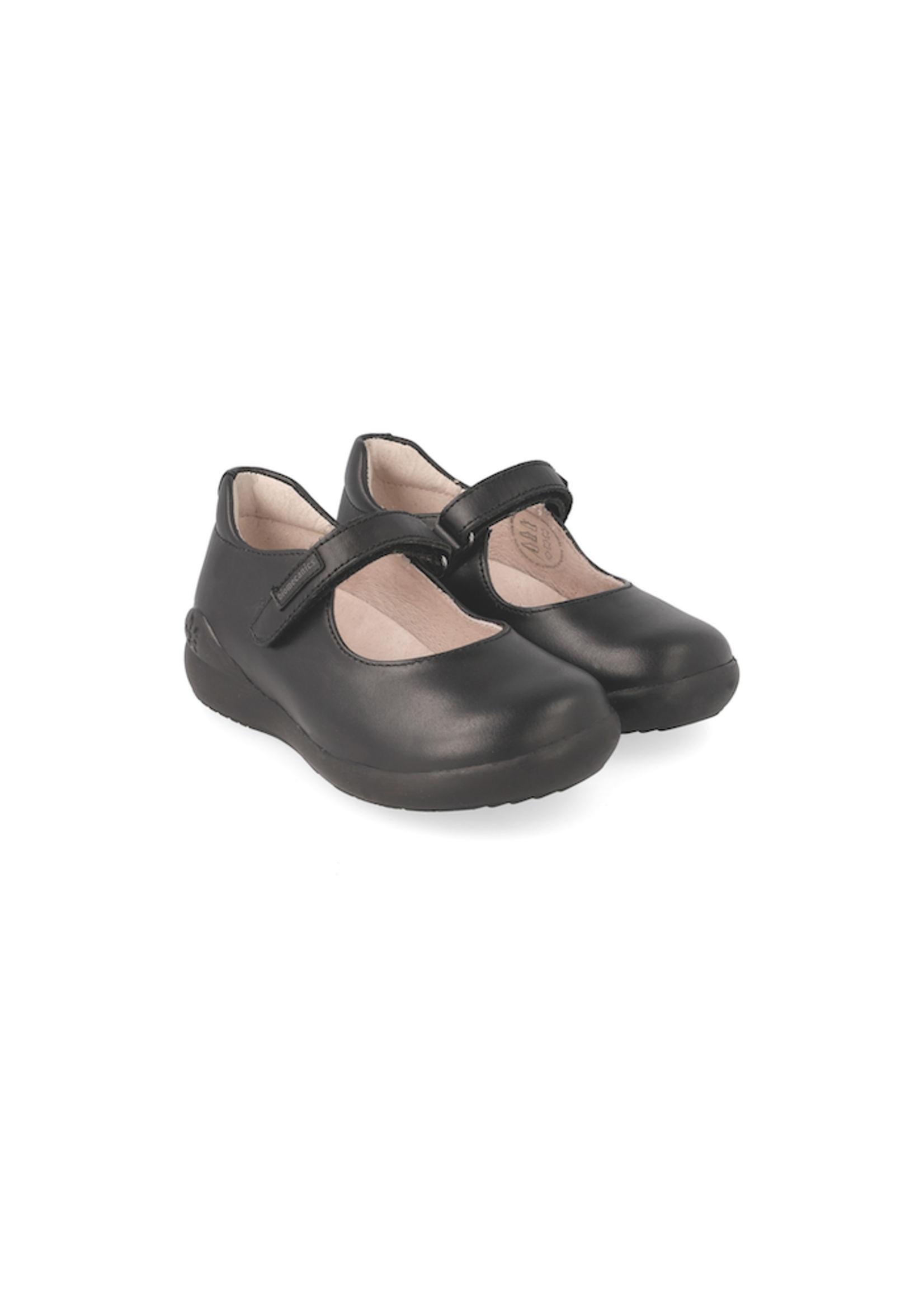 Biomechanics Biomechanics, Black Napa Velcro Mary Jane Uniform Shoes