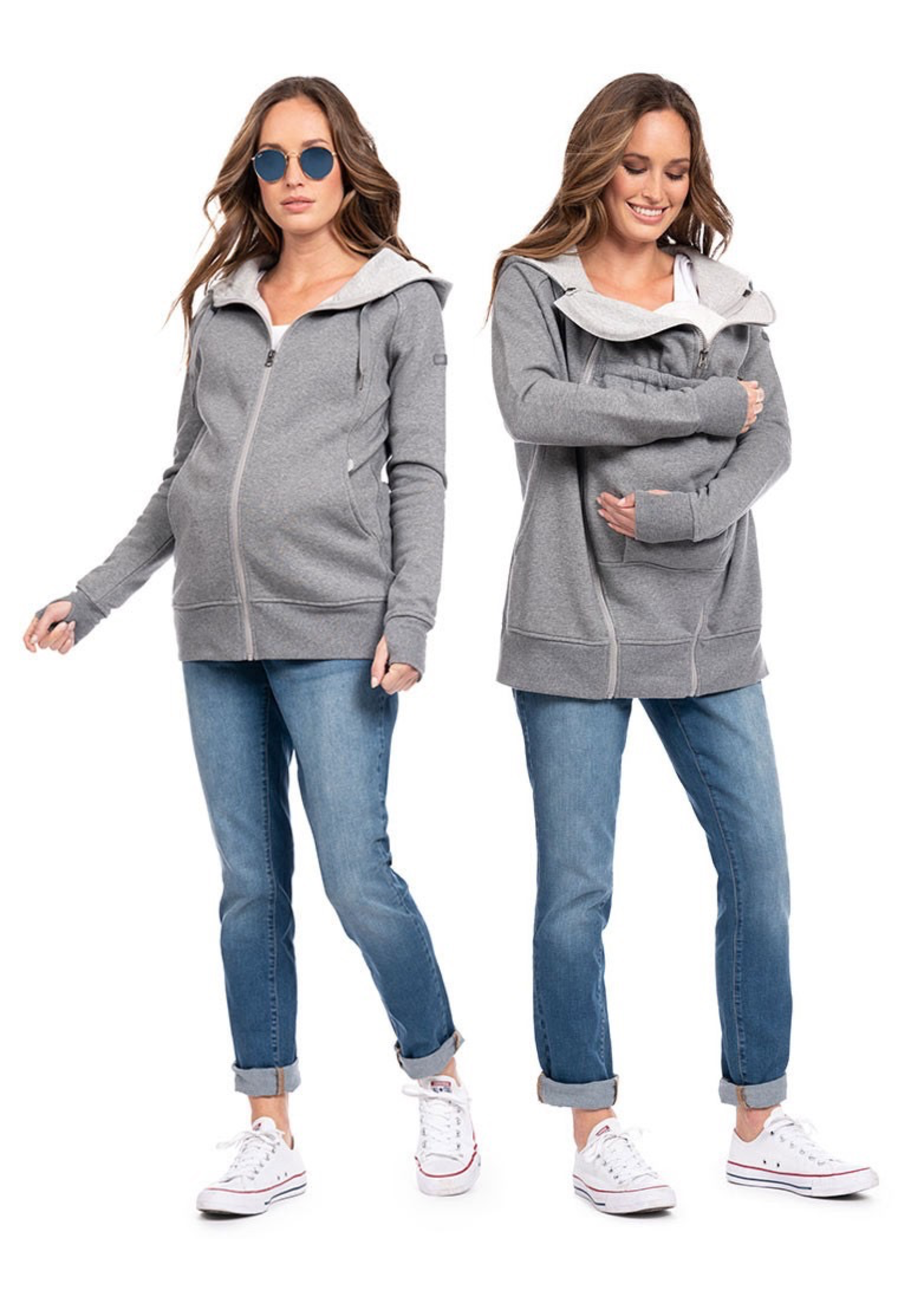 Seraphine Seraphine, Connor: 3-In-1 Active Hoodie || Grey