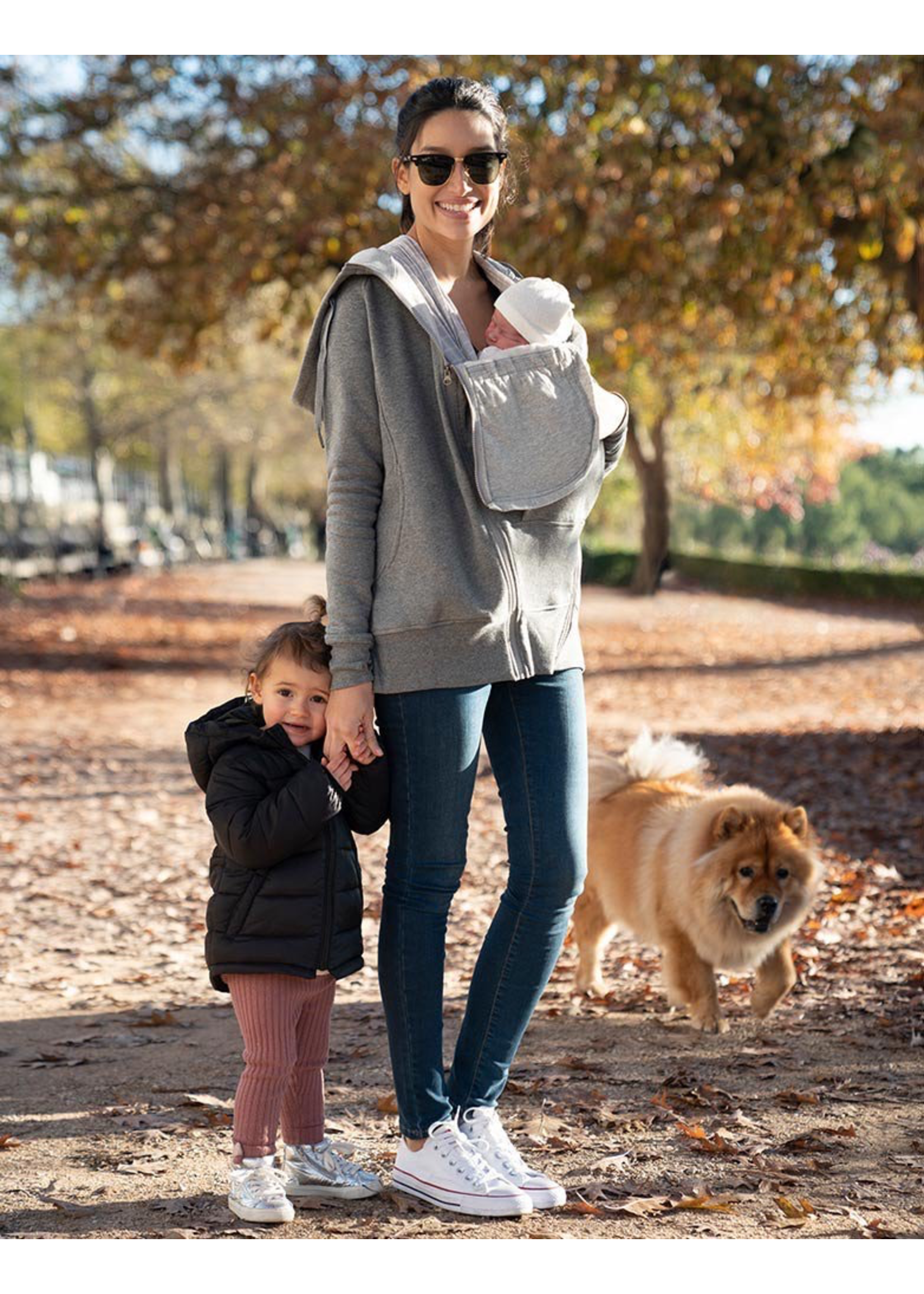 Seraphine Seraphine, Connor: 3-In-1 Active Hoodie || Grey