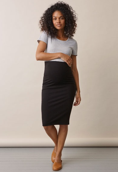 Black midi hot sale pencil skirt outfit