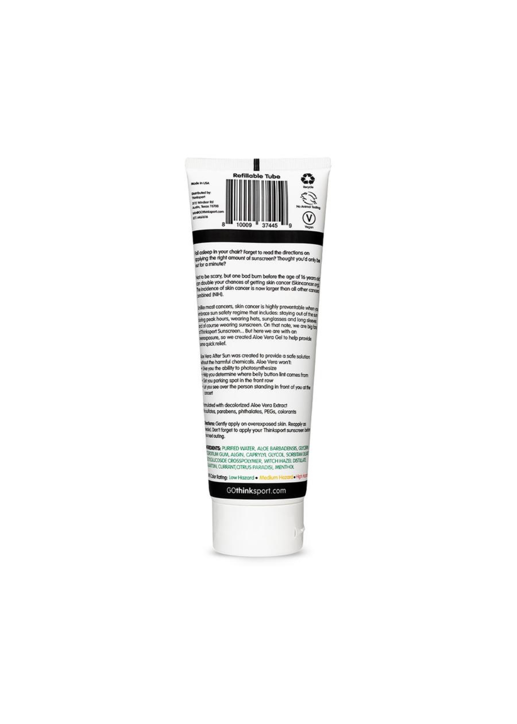 Thinksport Thinksport, Aloe Vera After Sun Gel, 8oz