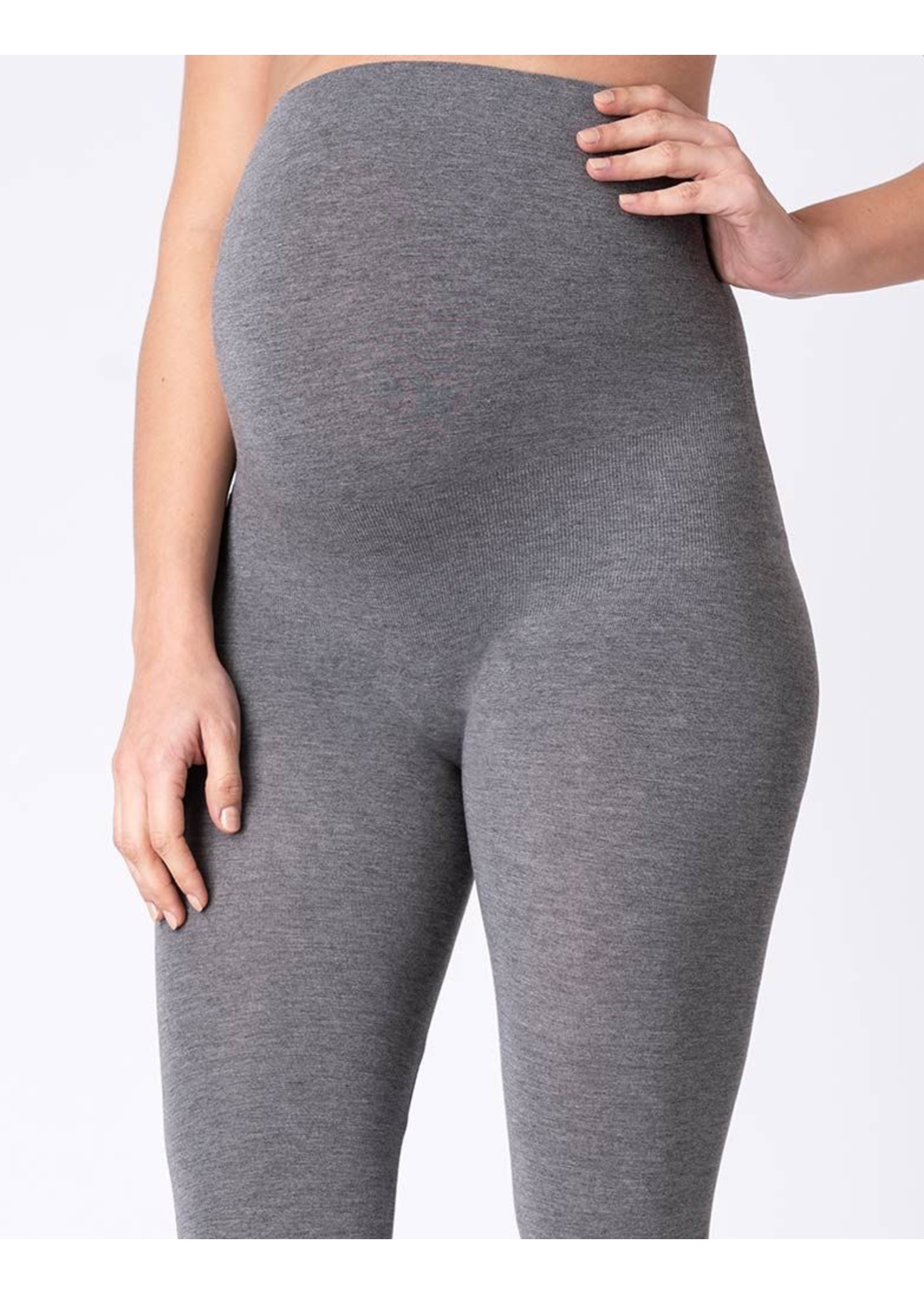 Seraphine Tammy Under-Bump Bamboo Maternity Leggings - Grey (for