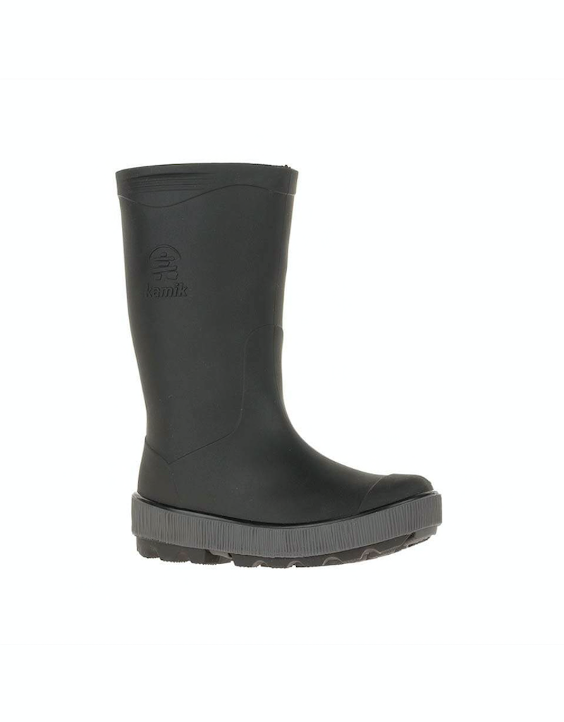 Kamik, RIPTIDE Kids Rain Boot Black Charcoal Steveston Village