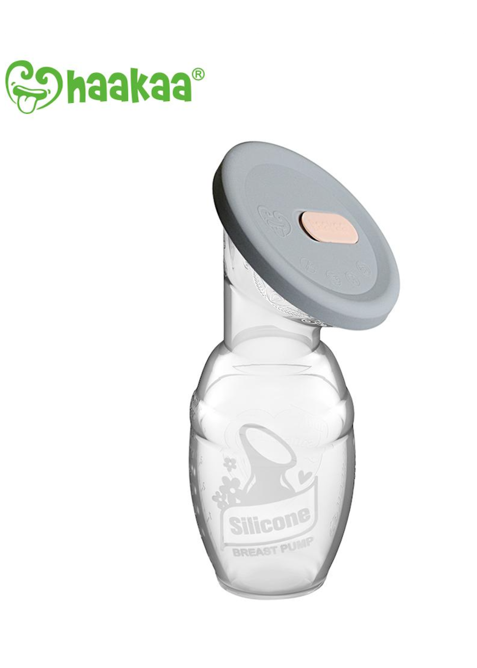 Haakaa Haakaa, Silicone Breast Pump 100ml with Suction Base & Silicone Cap