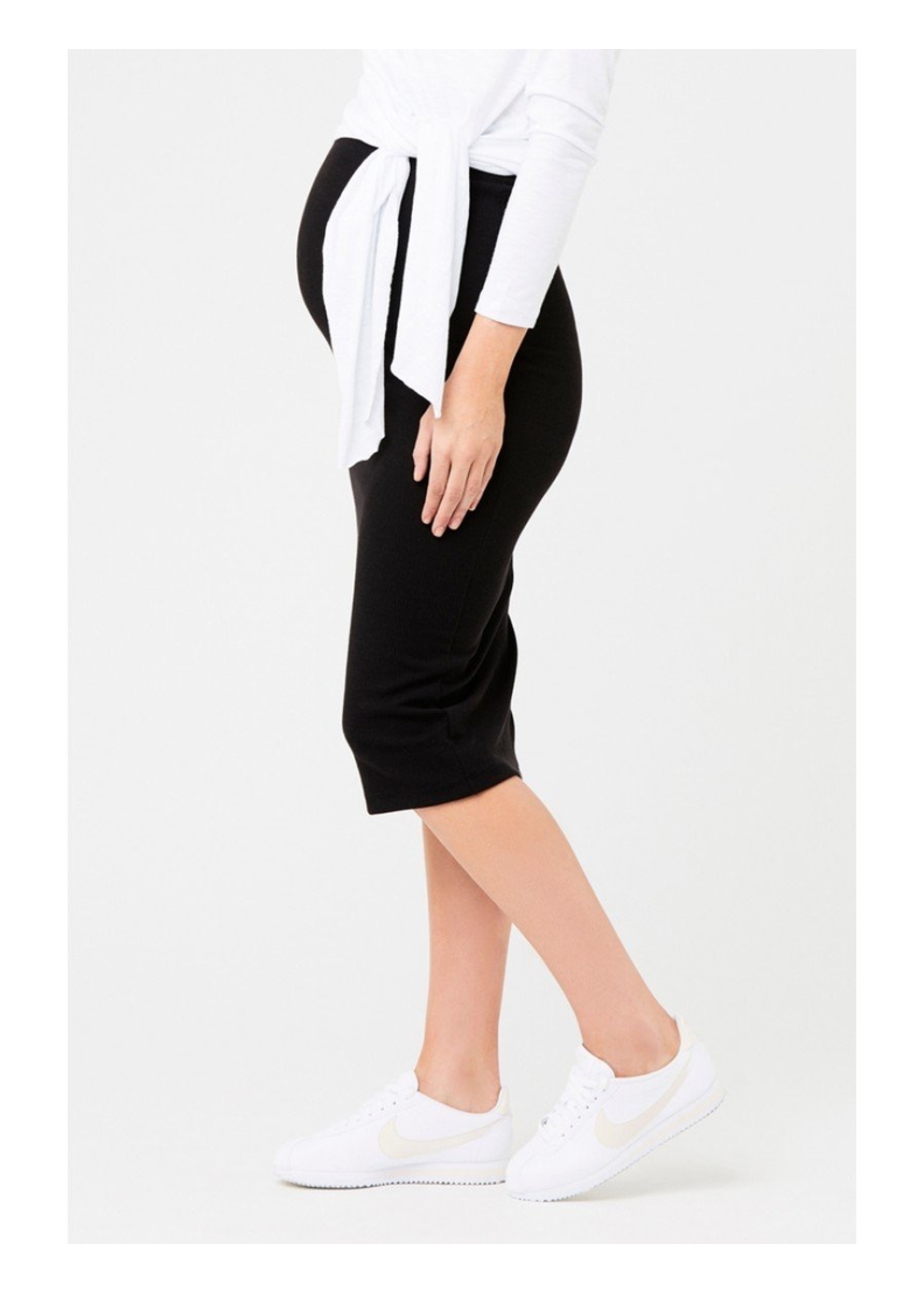 Ripe Maternity Ripe, Ribbed Knit Maternity Pencil Skirt in Black