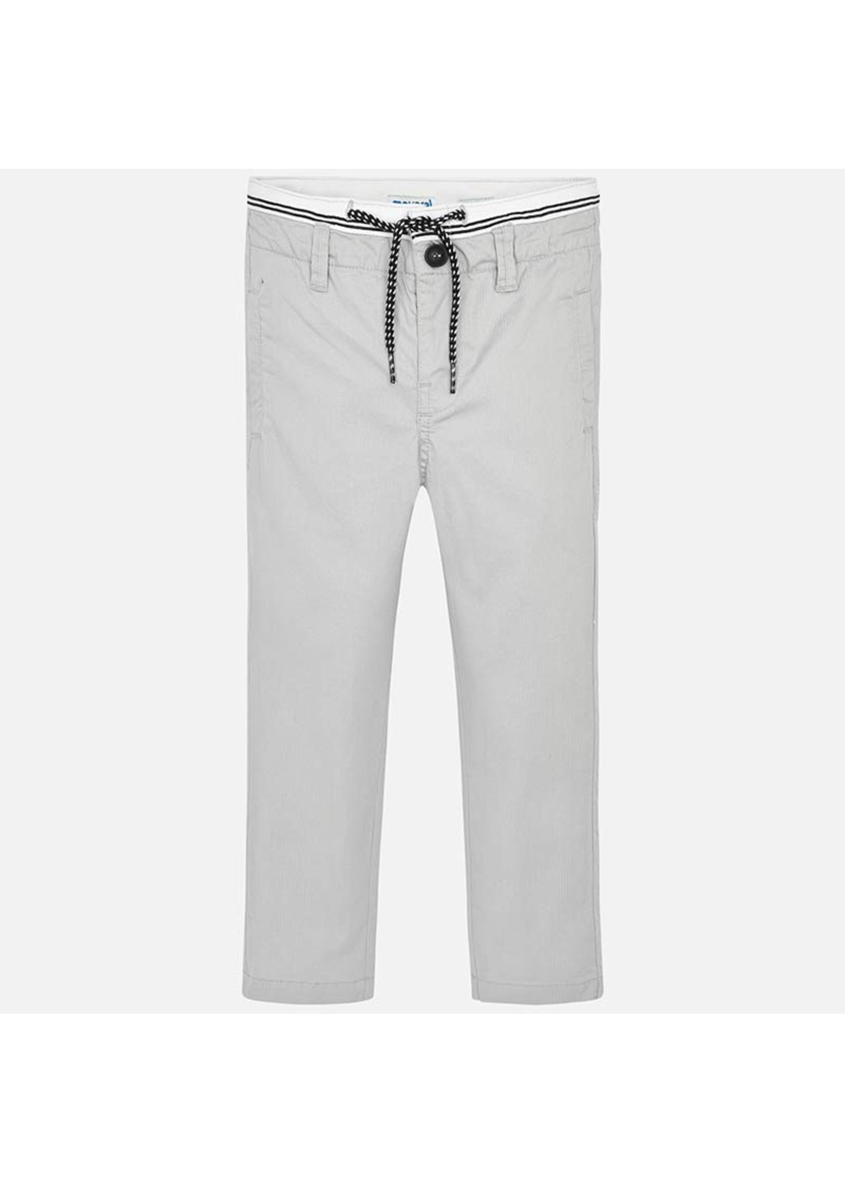 Mayoral Mayoral, Chino Pants with Drawstring in Marble Grey