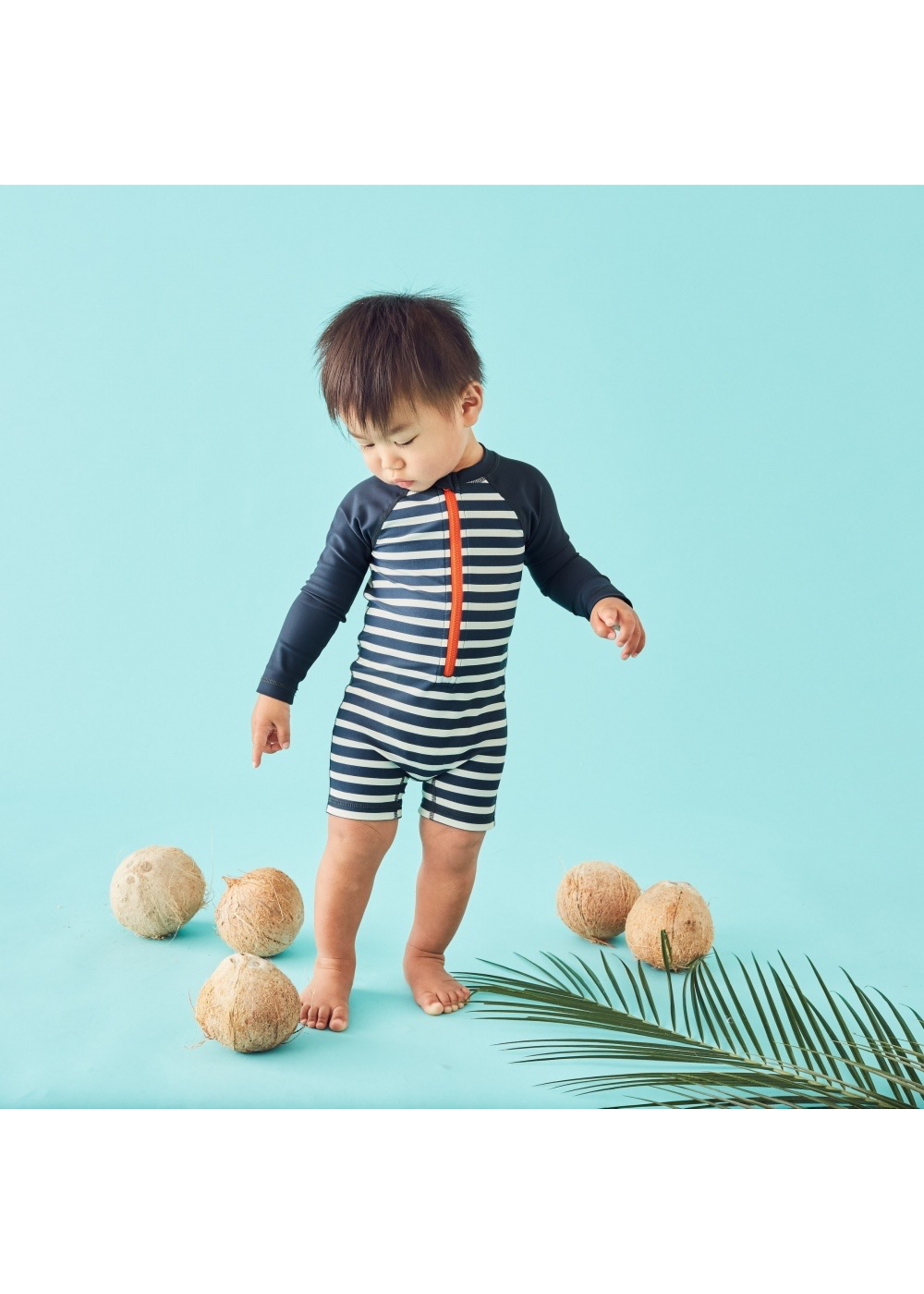 Tea Collection Tea Collection, Outrigger Stripe Rashguard One-piece for Baby Boy