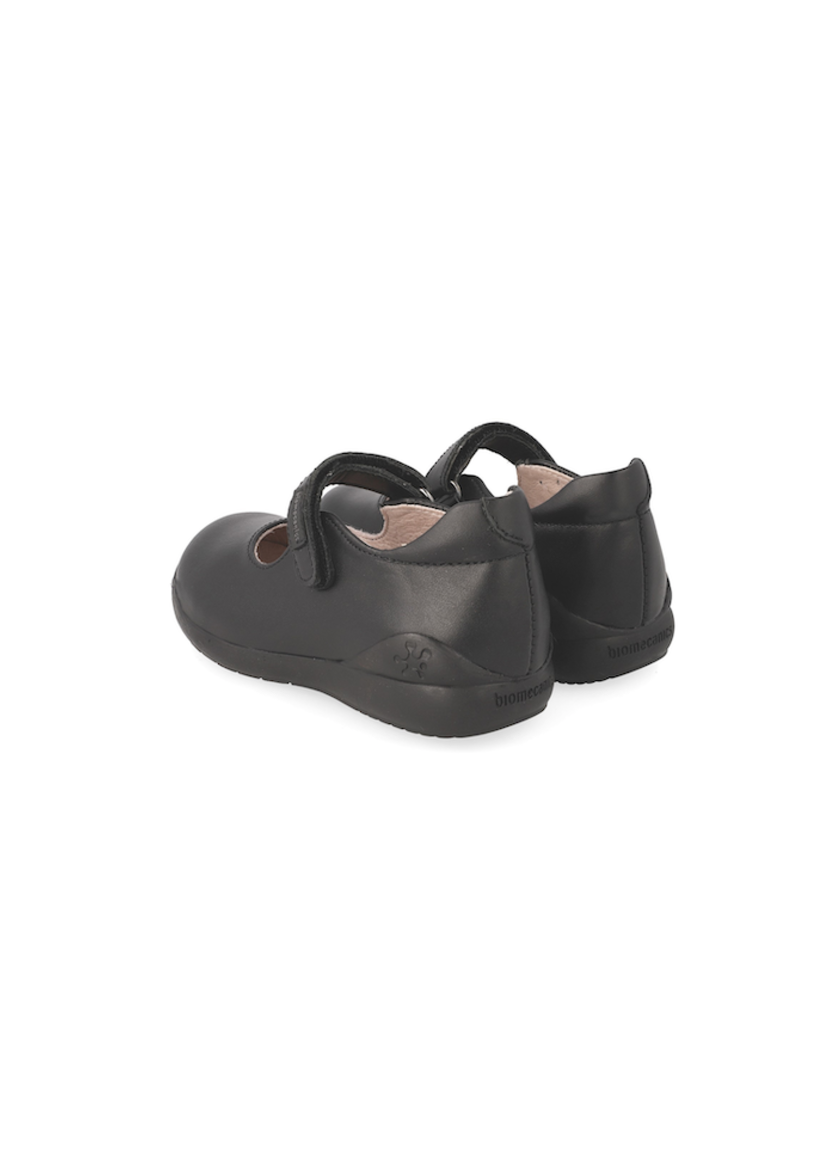 Biomechanics Biomechanics, Black Napa Velcro Mary Jane Uniform Shoes