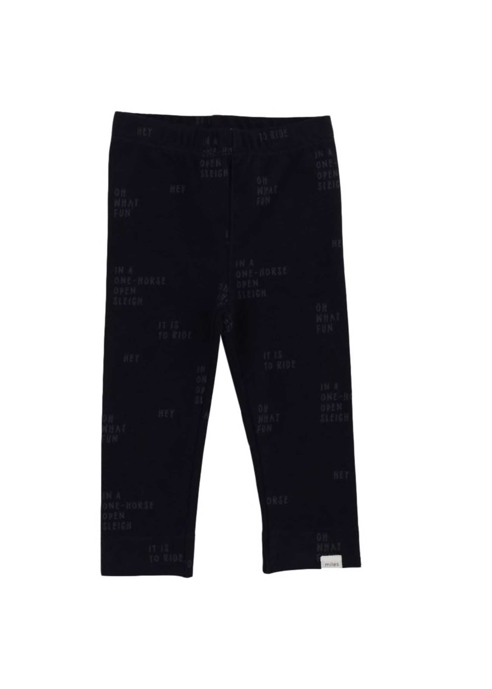 Miles the Label Miles Baby, Verbiage Knit Leggings for Girls