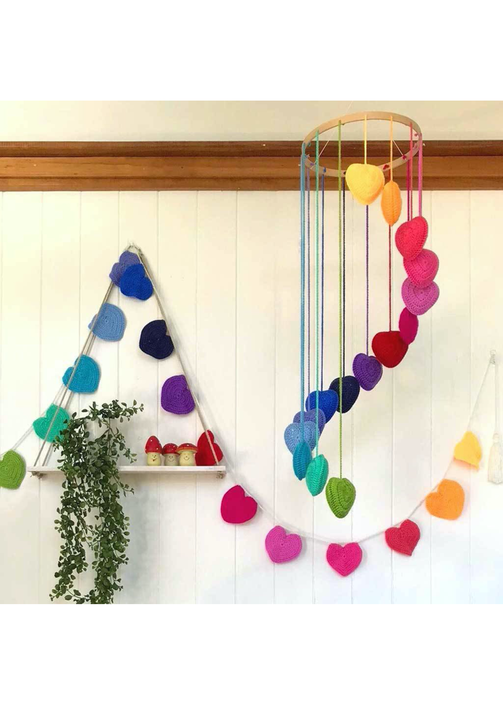 OB Designs OB Designs, Rainbow Crochet Heart Mobile