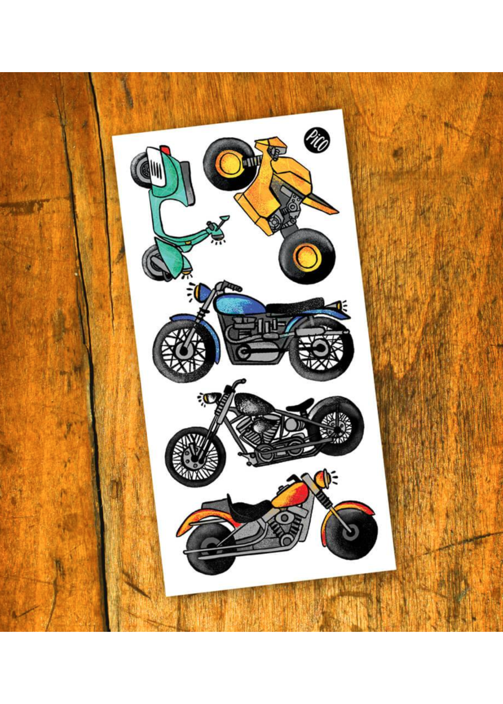 PiCO Tatoo Pico Temporary Tattoos, Motorcycle Love