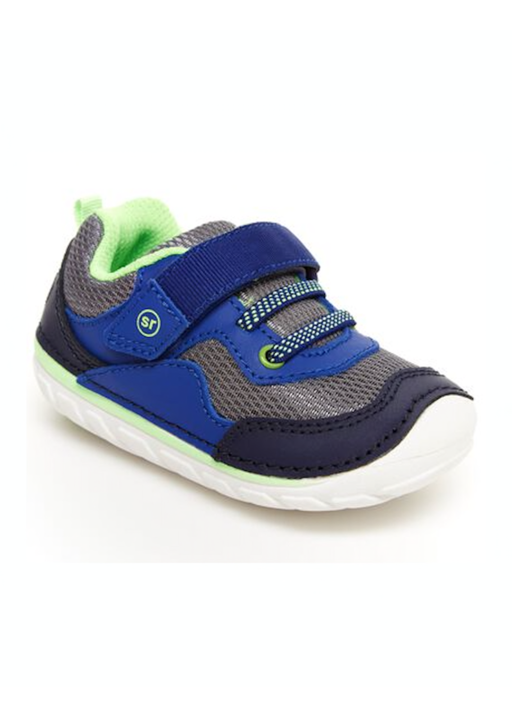 Striderite Stride Rite, Soft Motion Rhett Sneaker in Navy/Lime