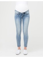 The Over The Bump Slim Maternity Jean- Indigo – Village Maternity