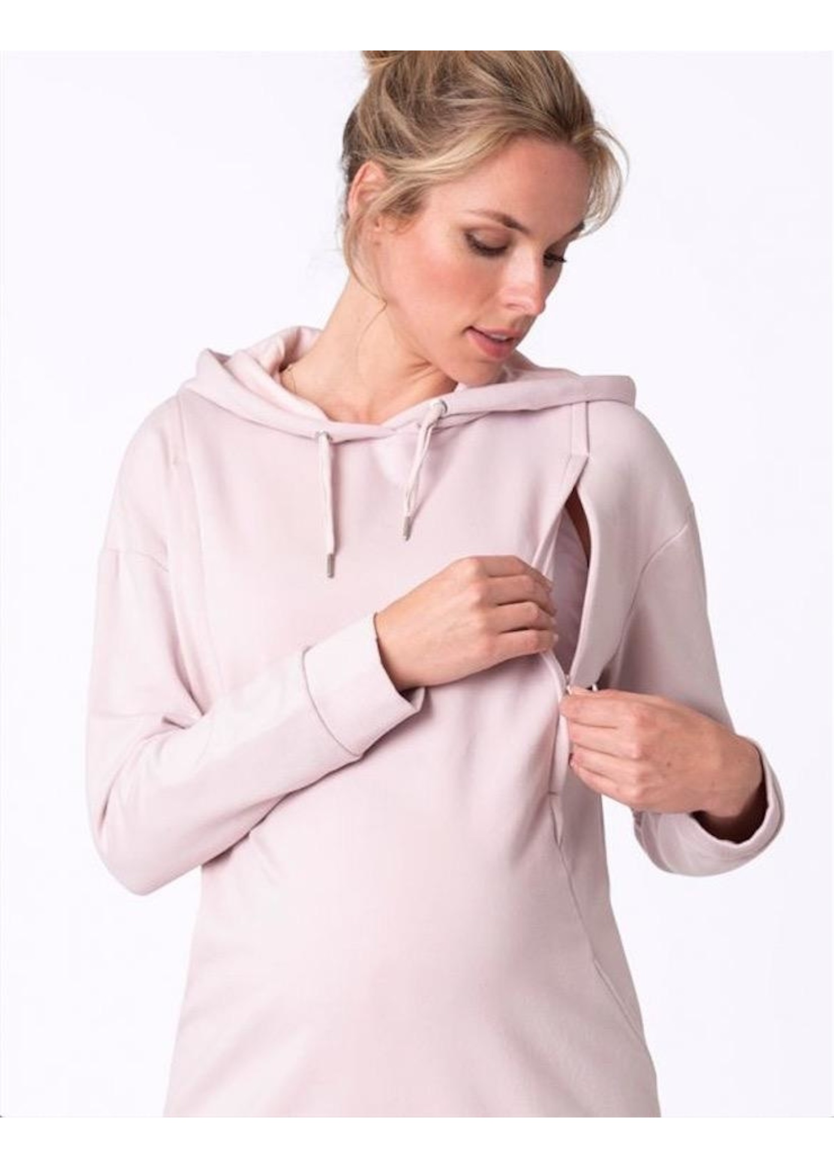 Blush Pink Maternity & Nursing Hoodie