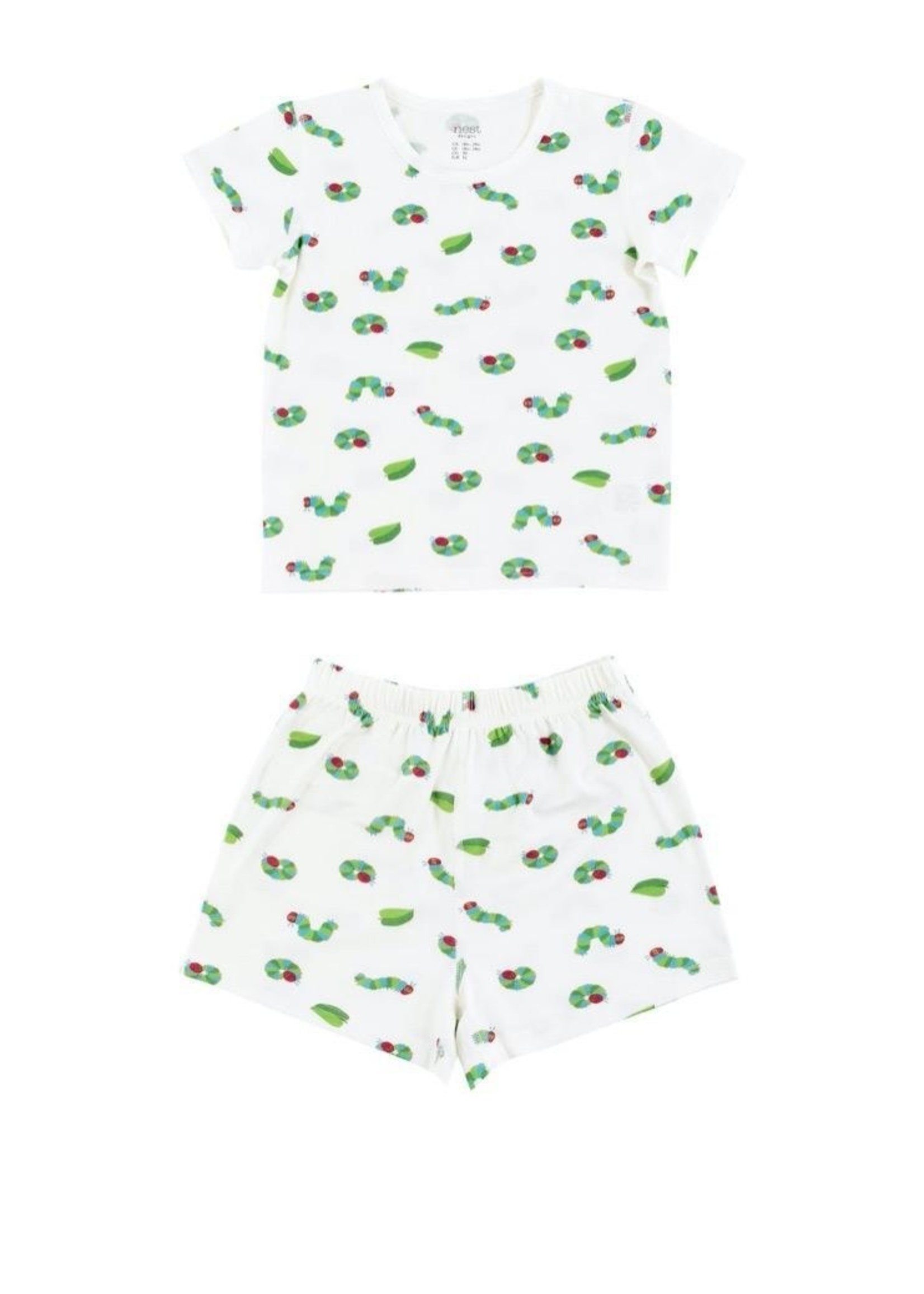 Nest Designs Eric Carle Bamboo Two-Piece Short Sleeve PJ's Curly Caterpillar