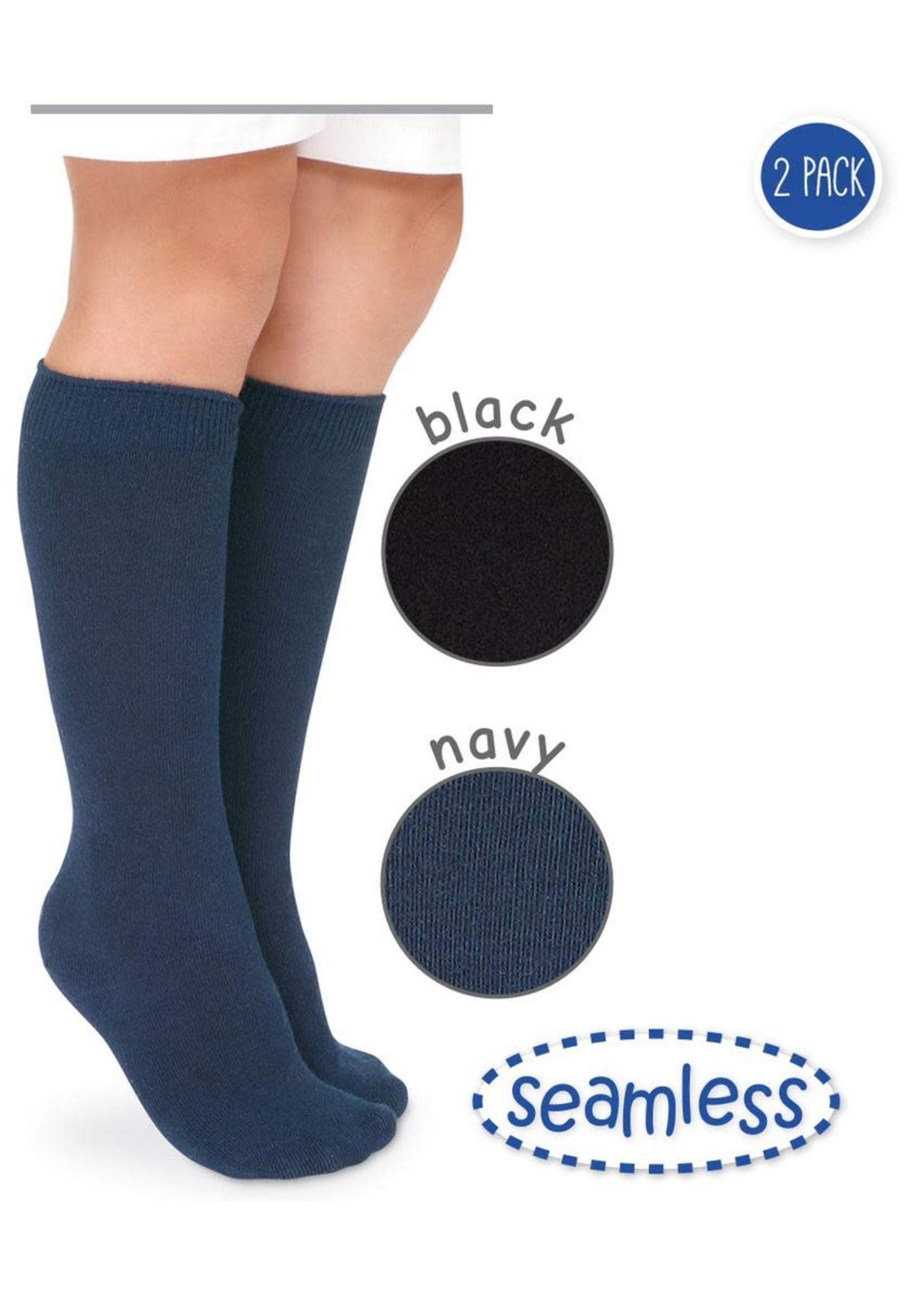 Jefferies Socks Jefferies Sock, Seamless Big Hug Knee High 2 PK