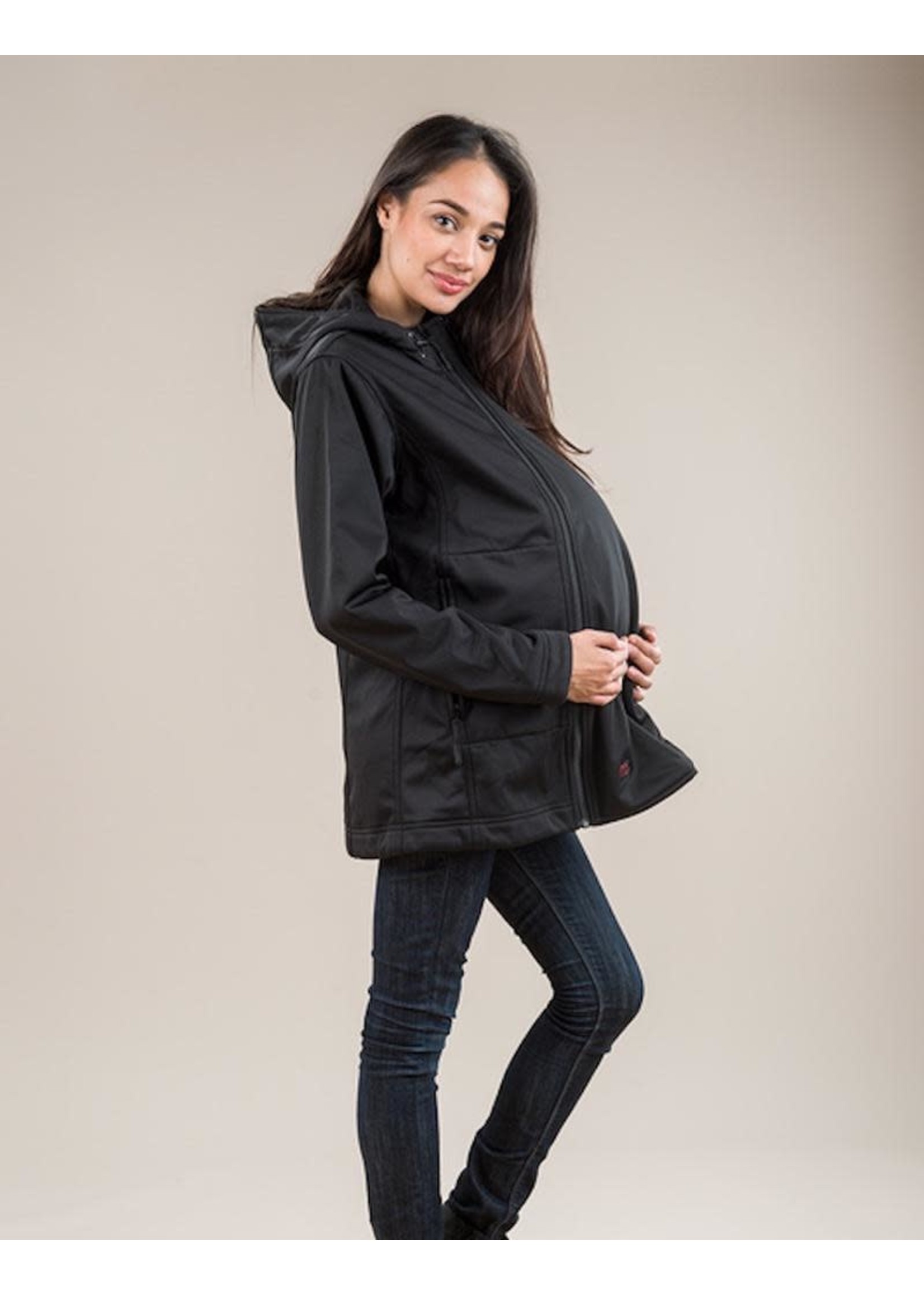 M Coat M Coat, M Shell Maternity & Carrier Cover Soft Shell Coat in Black