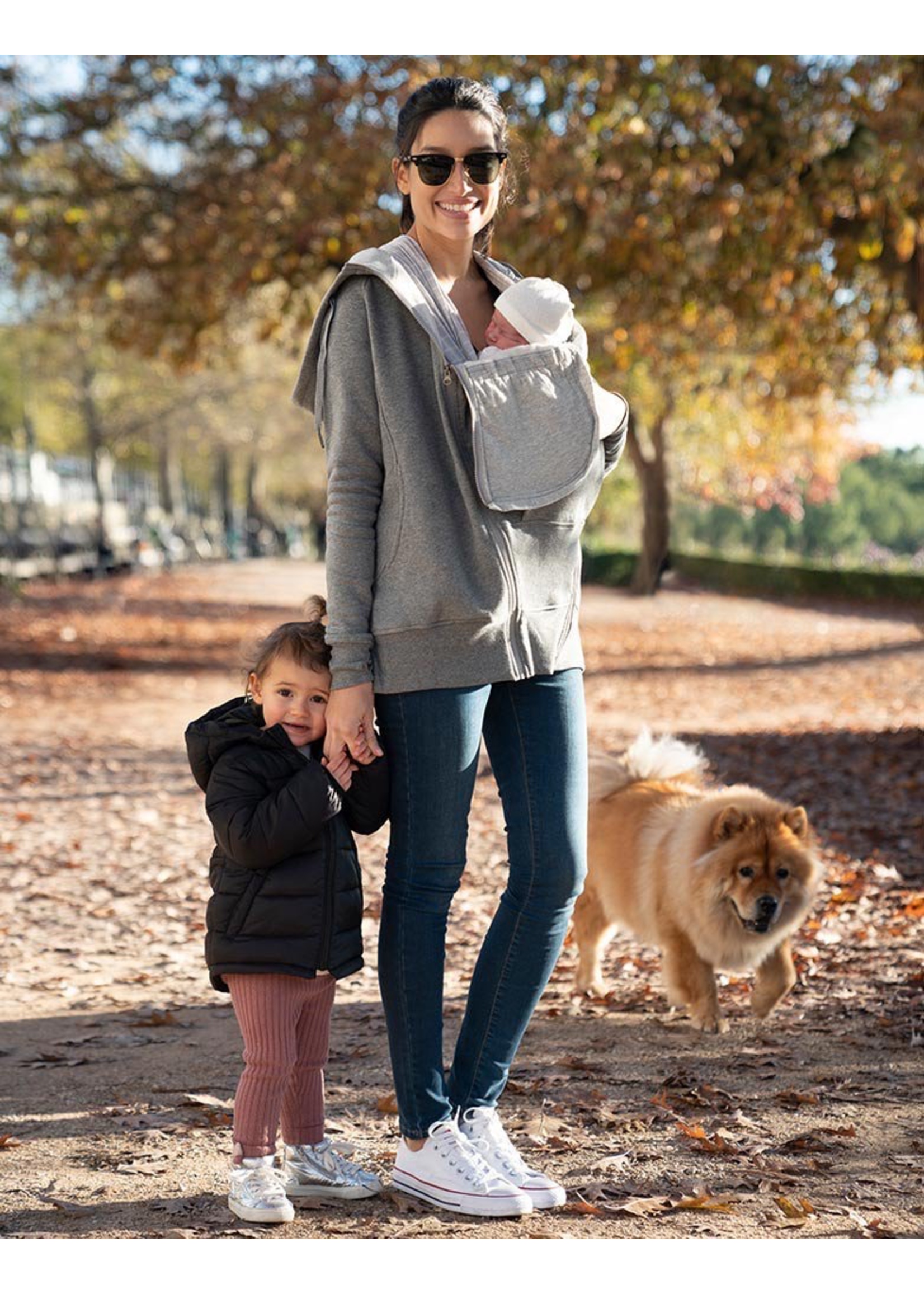Seraphine Seraphine, Connor: 3-In-1 Active Hoodie || Grey
