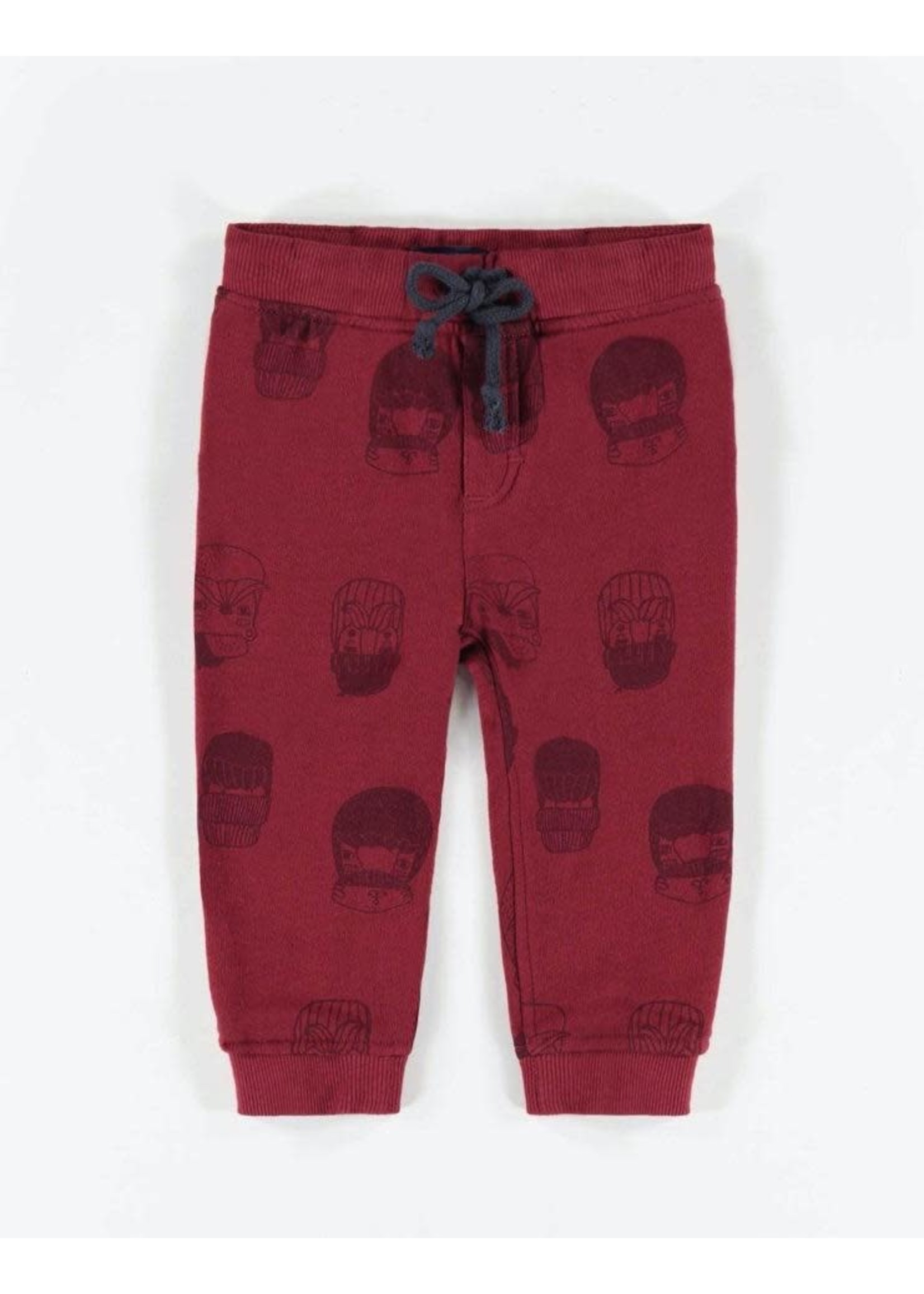 Souris Mini souris mini, Red Patterned Knit Cotton Pants