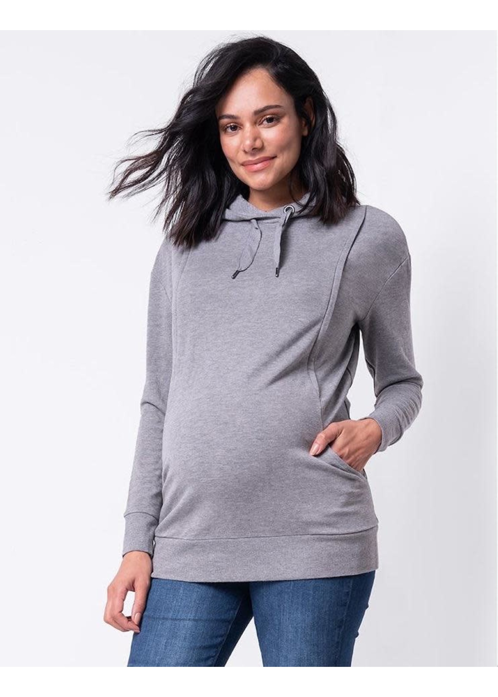 Seraphine Seraphine, Pernella: Maternity & Nursing Hoody, Grey