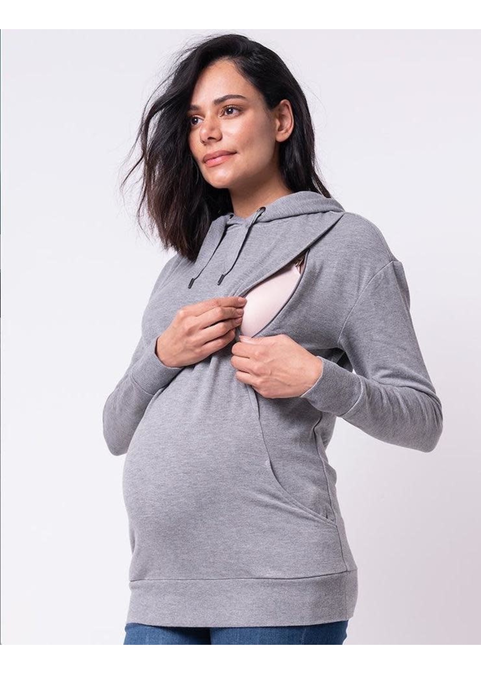 Seraphine Seraphine, Pernella: Maternity & Nursing Hoody, Grey