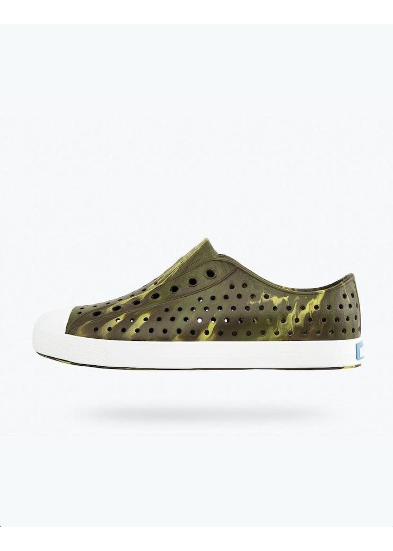Native Shoes Native Shoes Jefferson Tuff Green/ Shell White/ Olivine Marble Marbled Adult