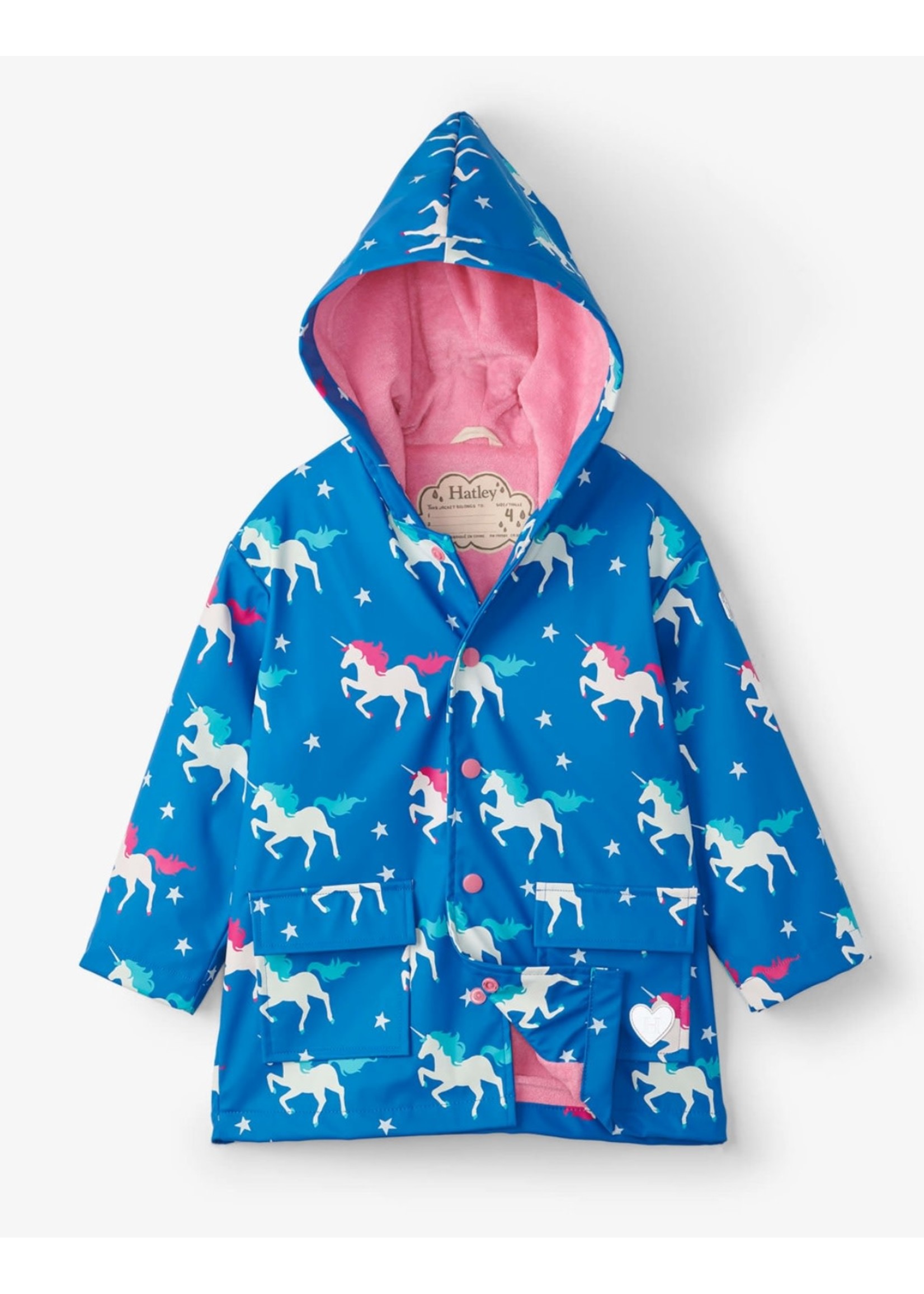 Hatley Hatley, Twinkle Unicorns Colour Changing Raincoat