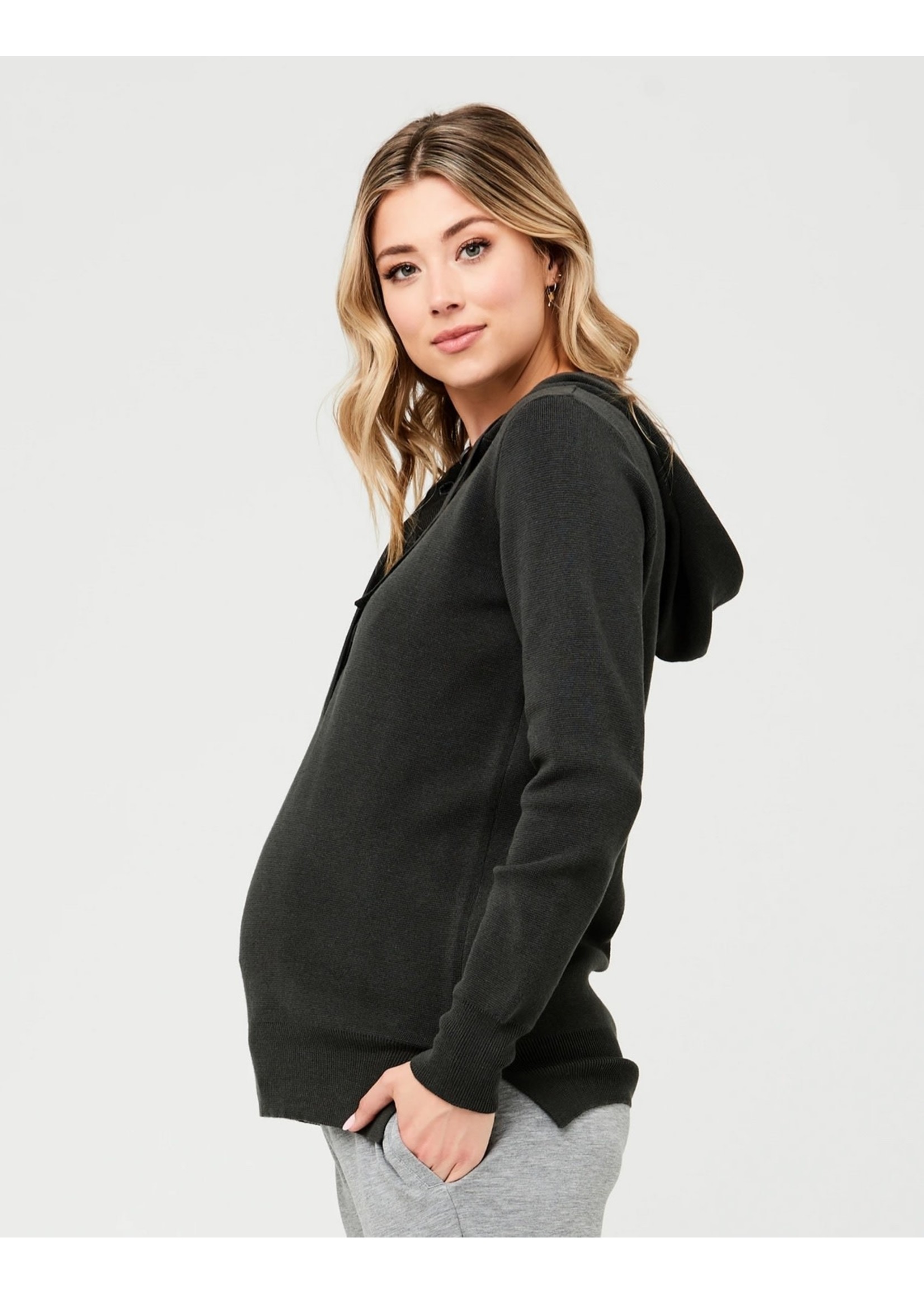 Ripe Maternity Ripe Maternity, Ana Button Down Nursing Knit in Moss