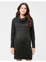 Ripe Maternity Ripe Maternity, Cowl Neck Knit Dress in Black