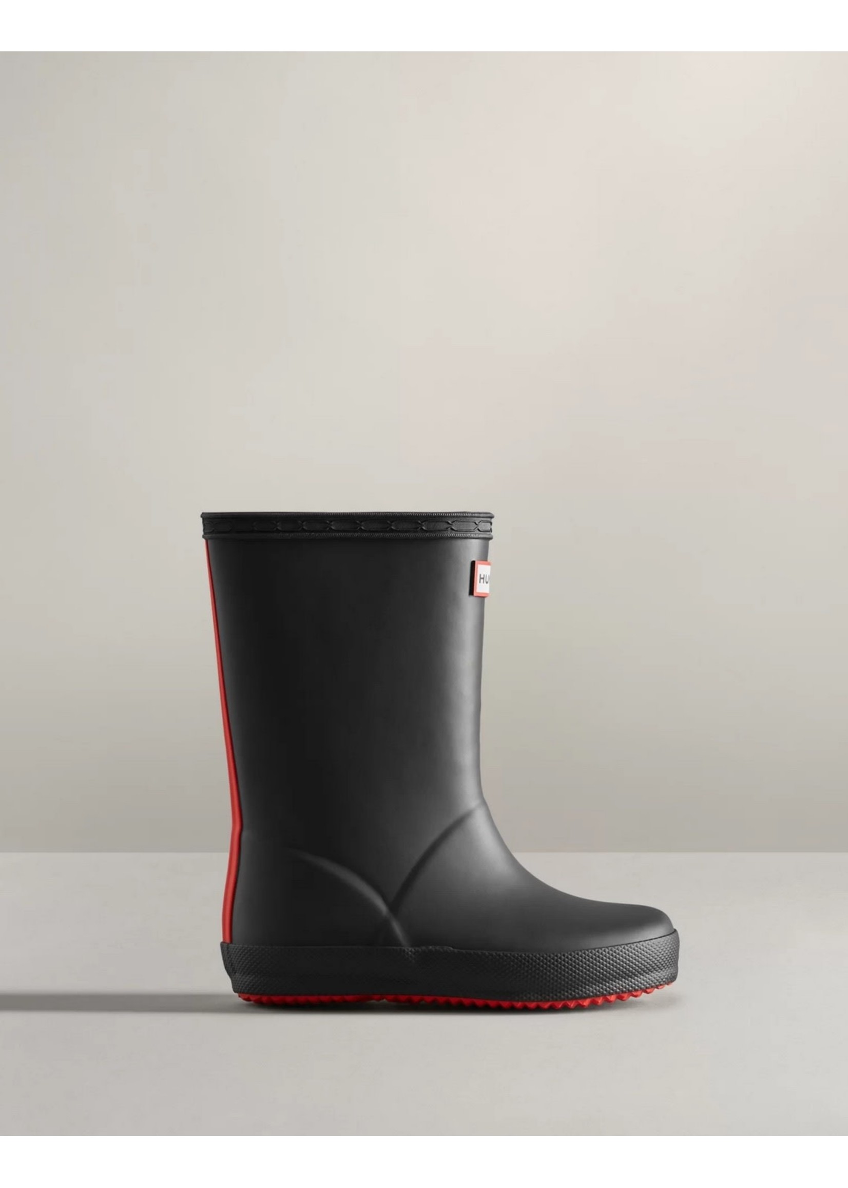 Hunter Boots Hunter Boots, Kids First Classic Insulated Rain Boots: Black/logo red
