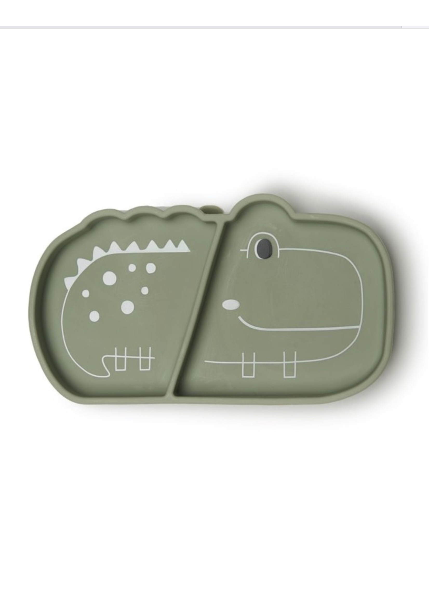 Loulou Lollipop Loulou Lollipop Born to be Wild Alligator Silicone Snack Plate