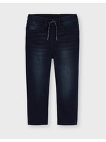 Mayoral Mayoral, Blue Black Soft Denim Jogger Pants