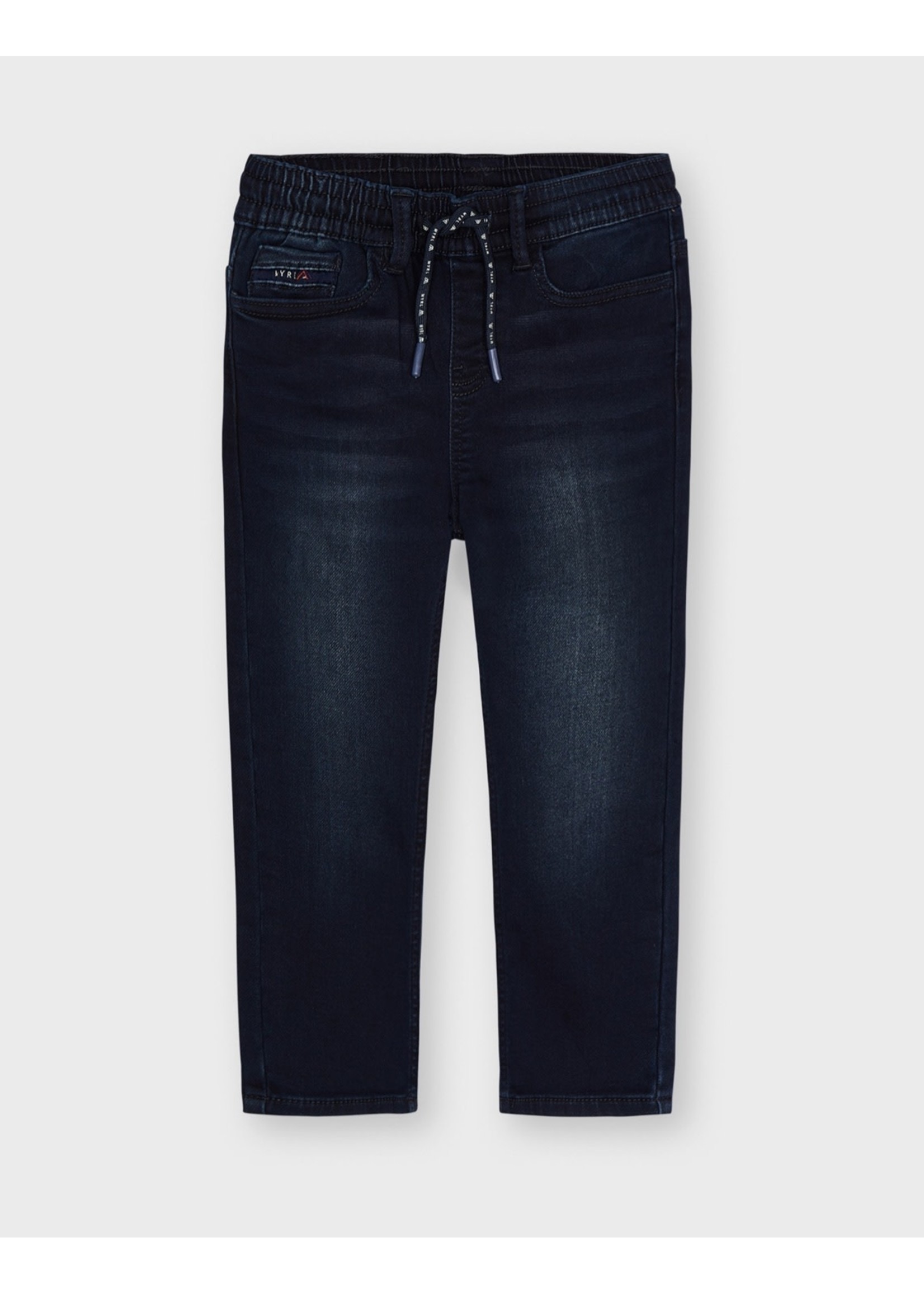 Mayoral Mayoral, Blue Black Soft Denim Jogger Pants