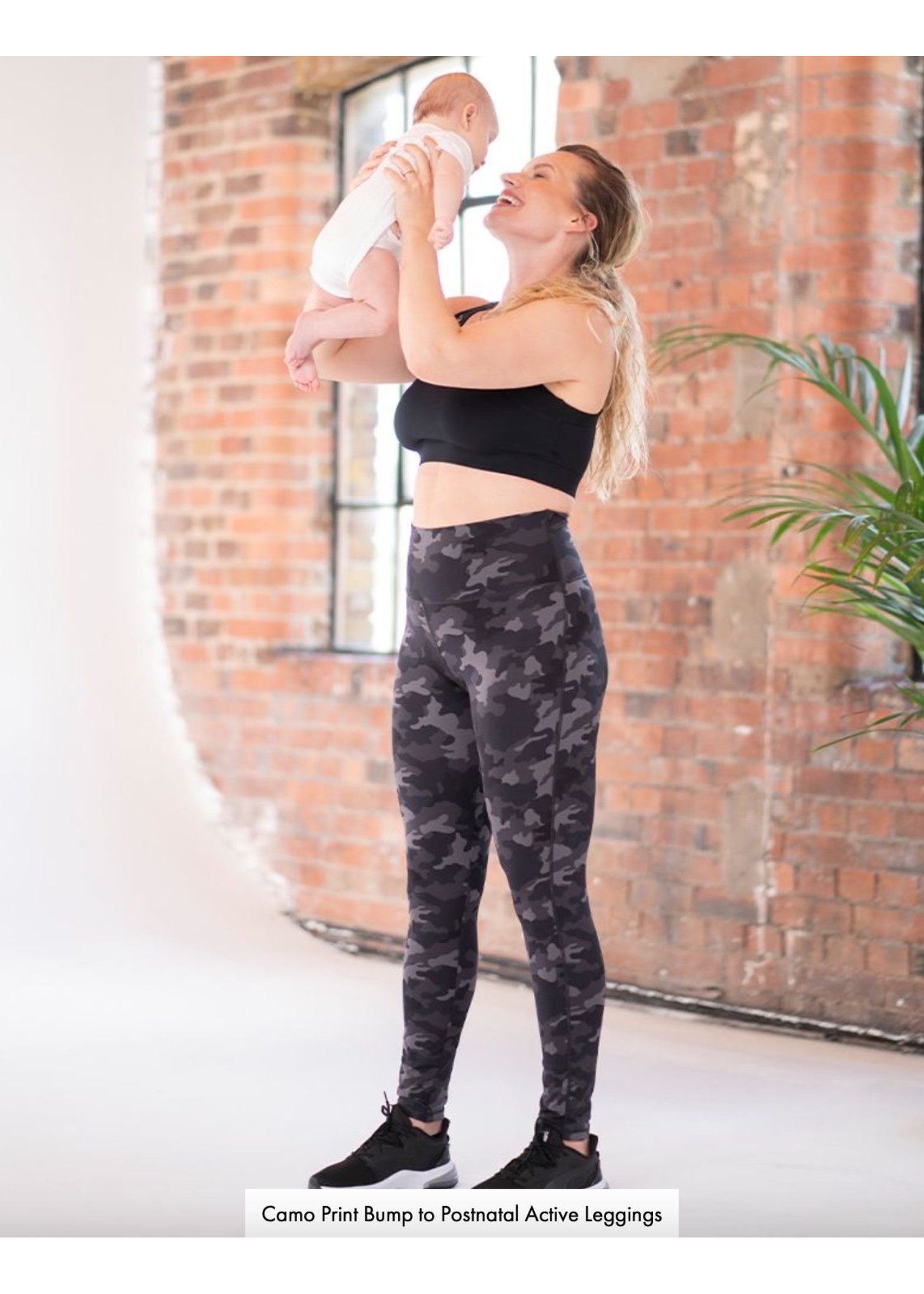 Seraphine Seraphine, Xenia Print Bump to Postpartum Active Leggings || Black Camo