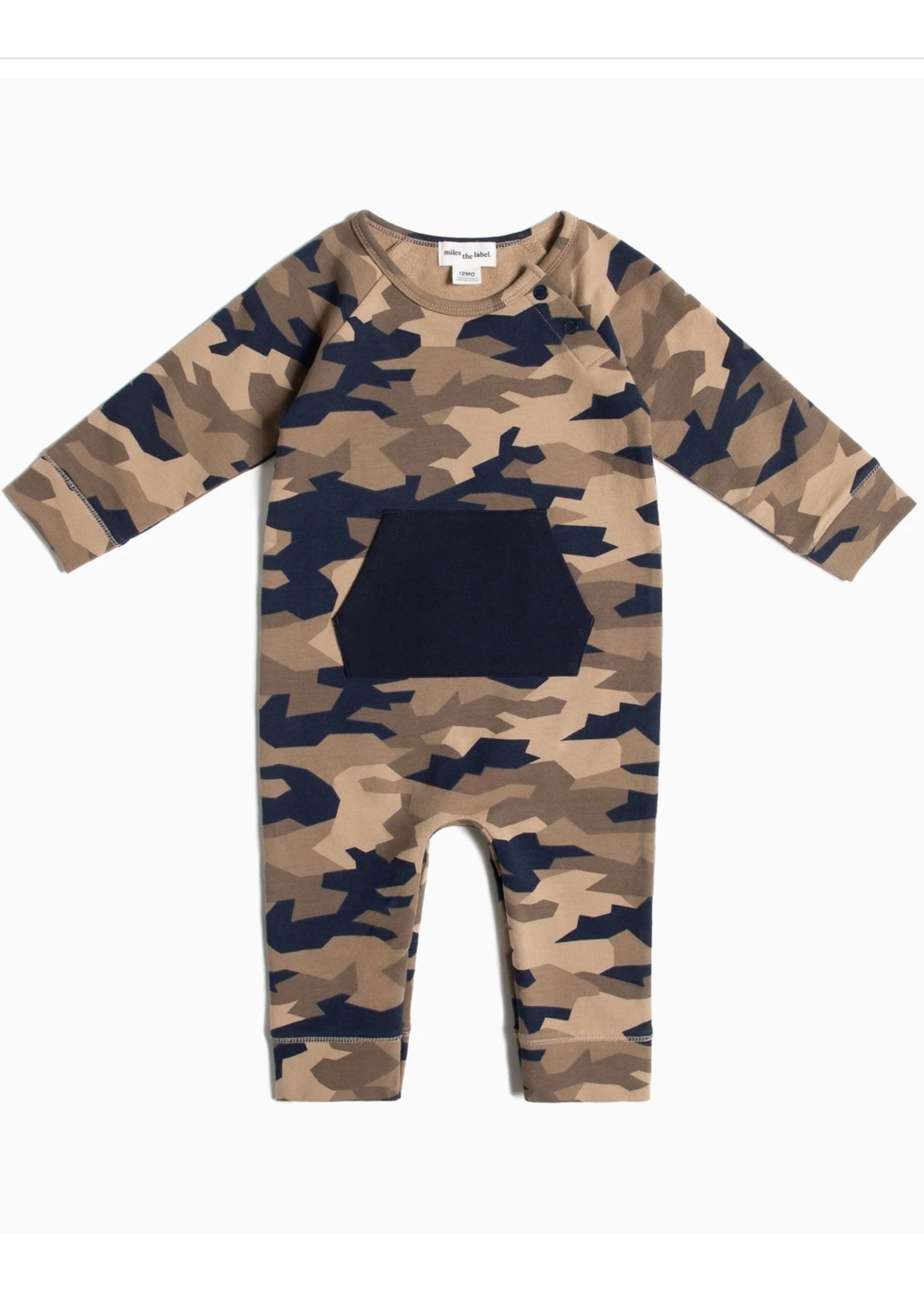 Miles the Label Miles Baby, Camo Print Playsuit