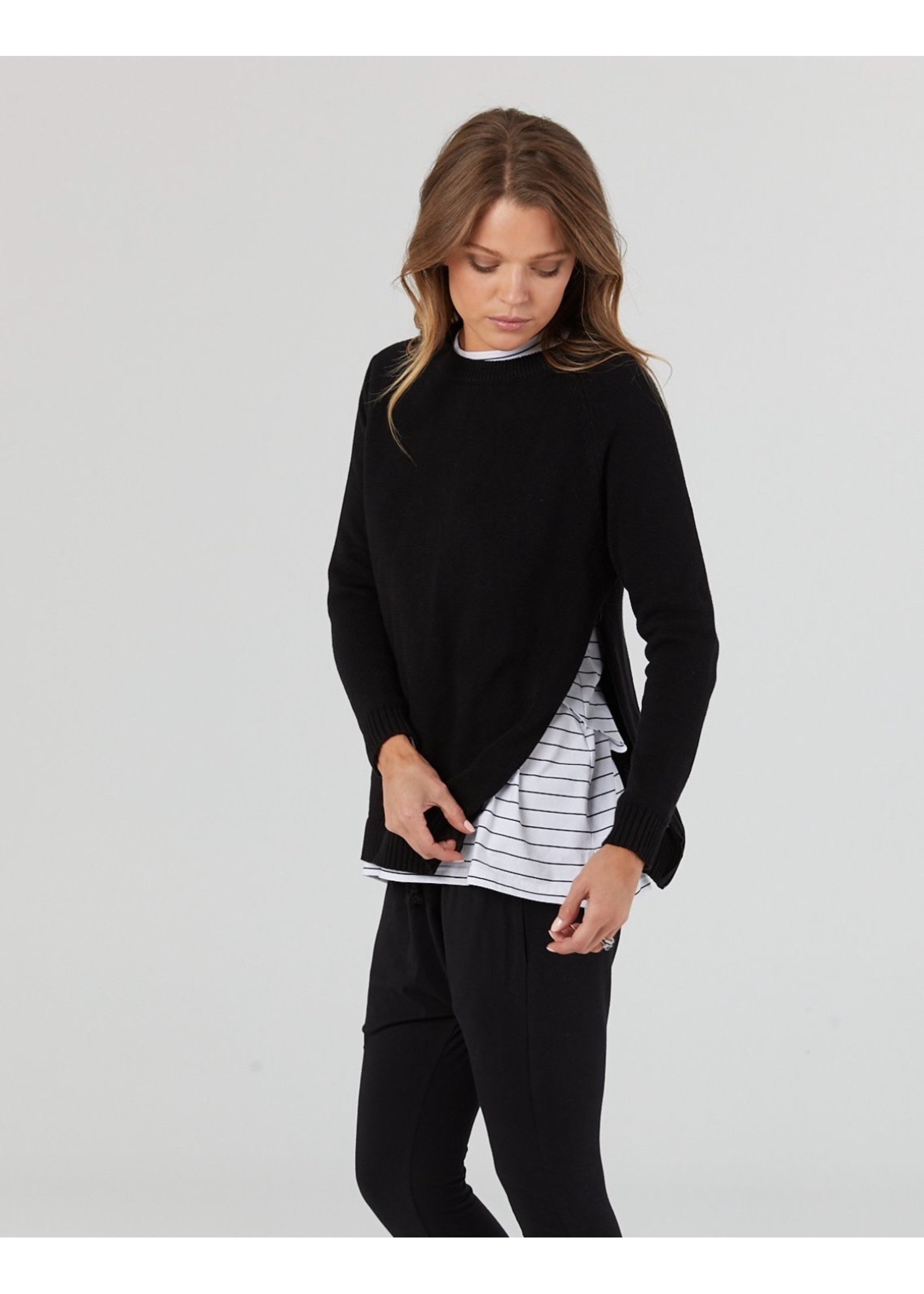 Legoe Heritage Legoe Heritage, Bateau Crew Knit || Black