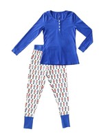 Lola & Taylor Lola & Taylor, Festive Nutcracker Women's Henley Pajama Set