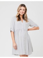 Ripe Maternity Ripe Maternity, Sam Stripe Dress || Slate / White