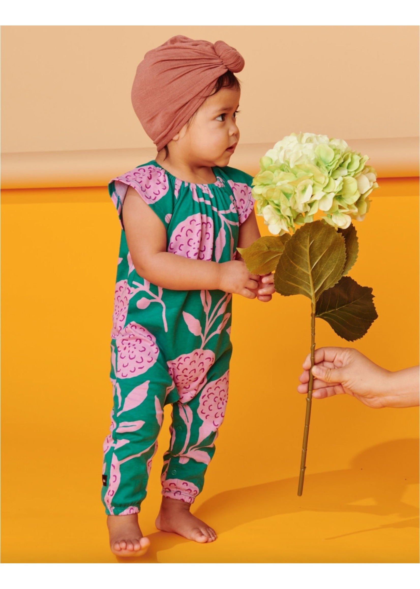 Tea Collection Tea Collection, African Marigold Flutter Sleeve Baby Romper