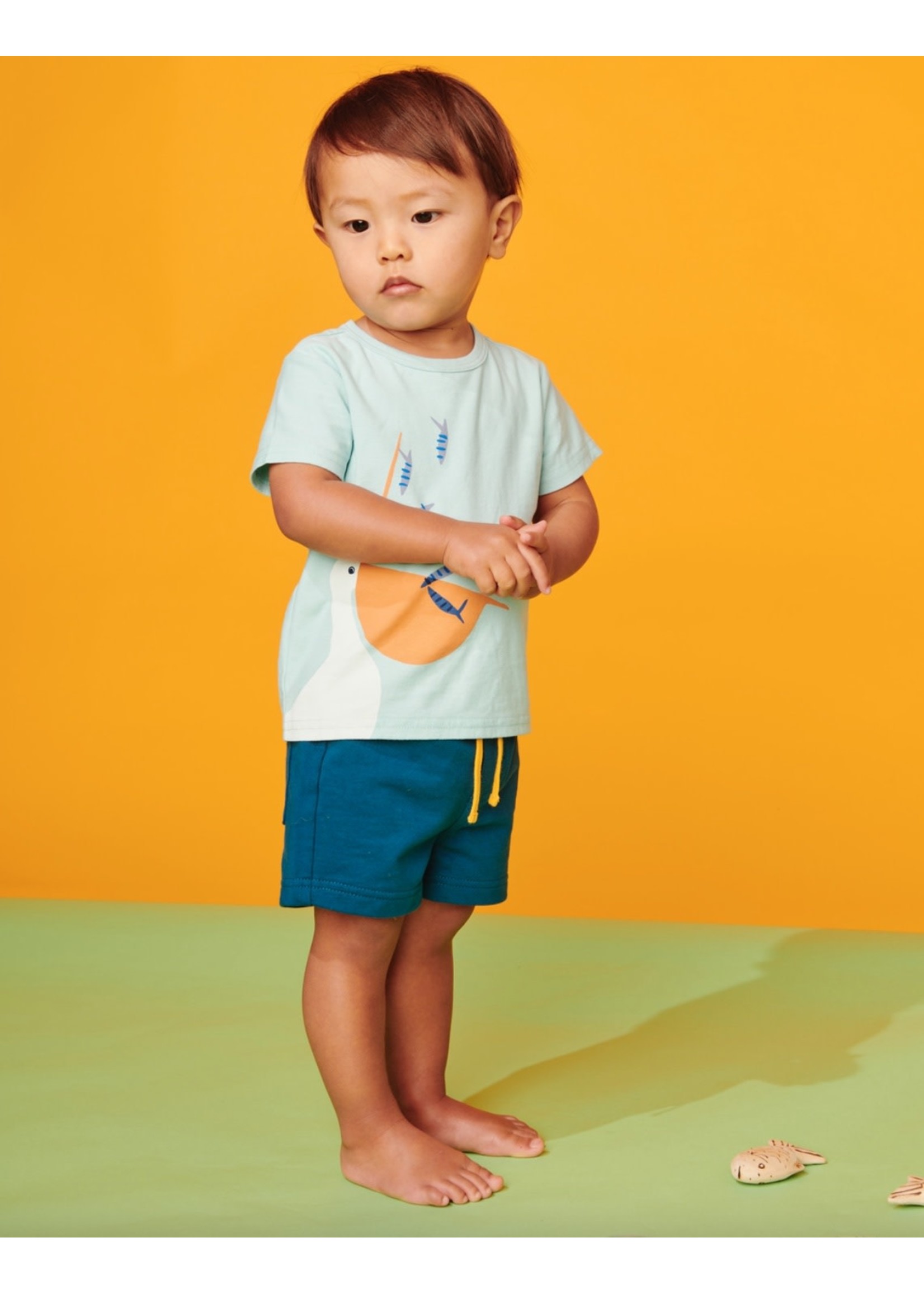 Tea Collection Tea Collection, Seaside Snack Baby Graphic Tee in Canal Blue