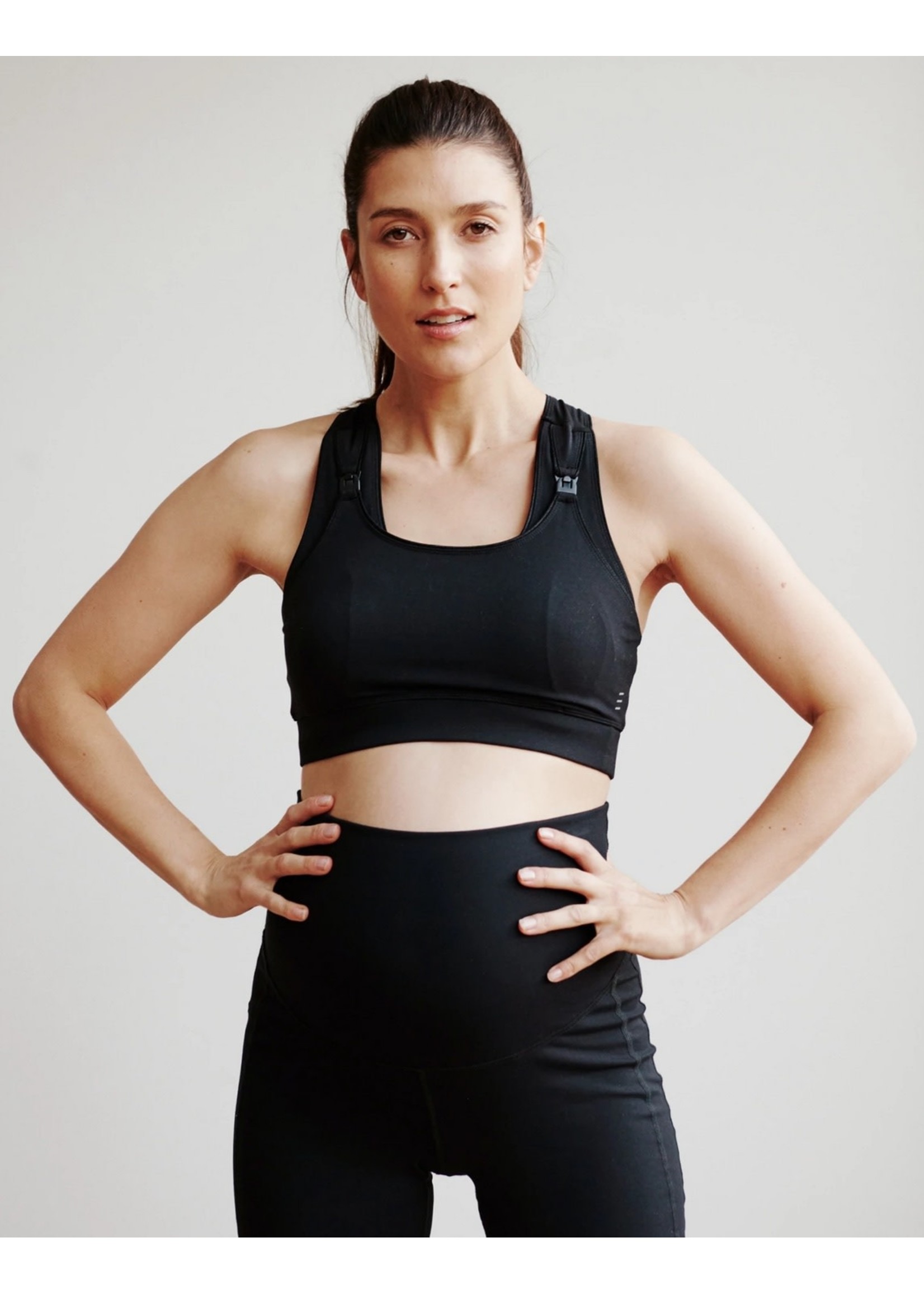 Ripe Maternity Ripe Maternity, Active Nursing Crop Top in Black