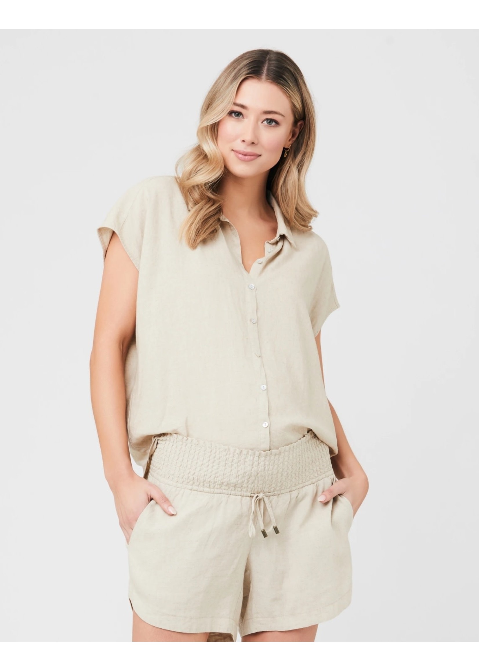 Ripe Maternity Ripe Maternity, Eve Relaxed Shirt in Natural
