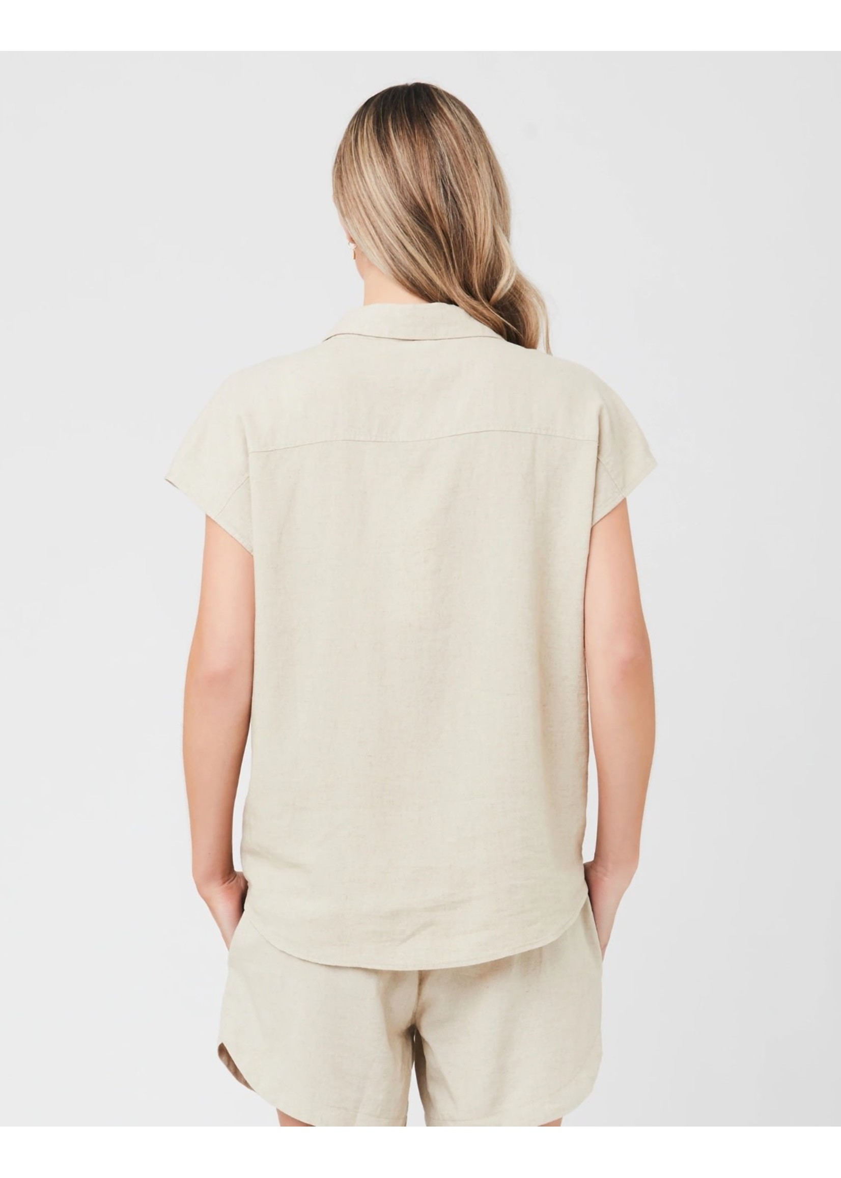 Ripe Maternity Ripe Maternity, Eve Relaxed Shirt in Natural