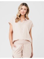 Ripe Maternity Ripe Maternity, Eve Relaxed Shirt in Peachy Pink