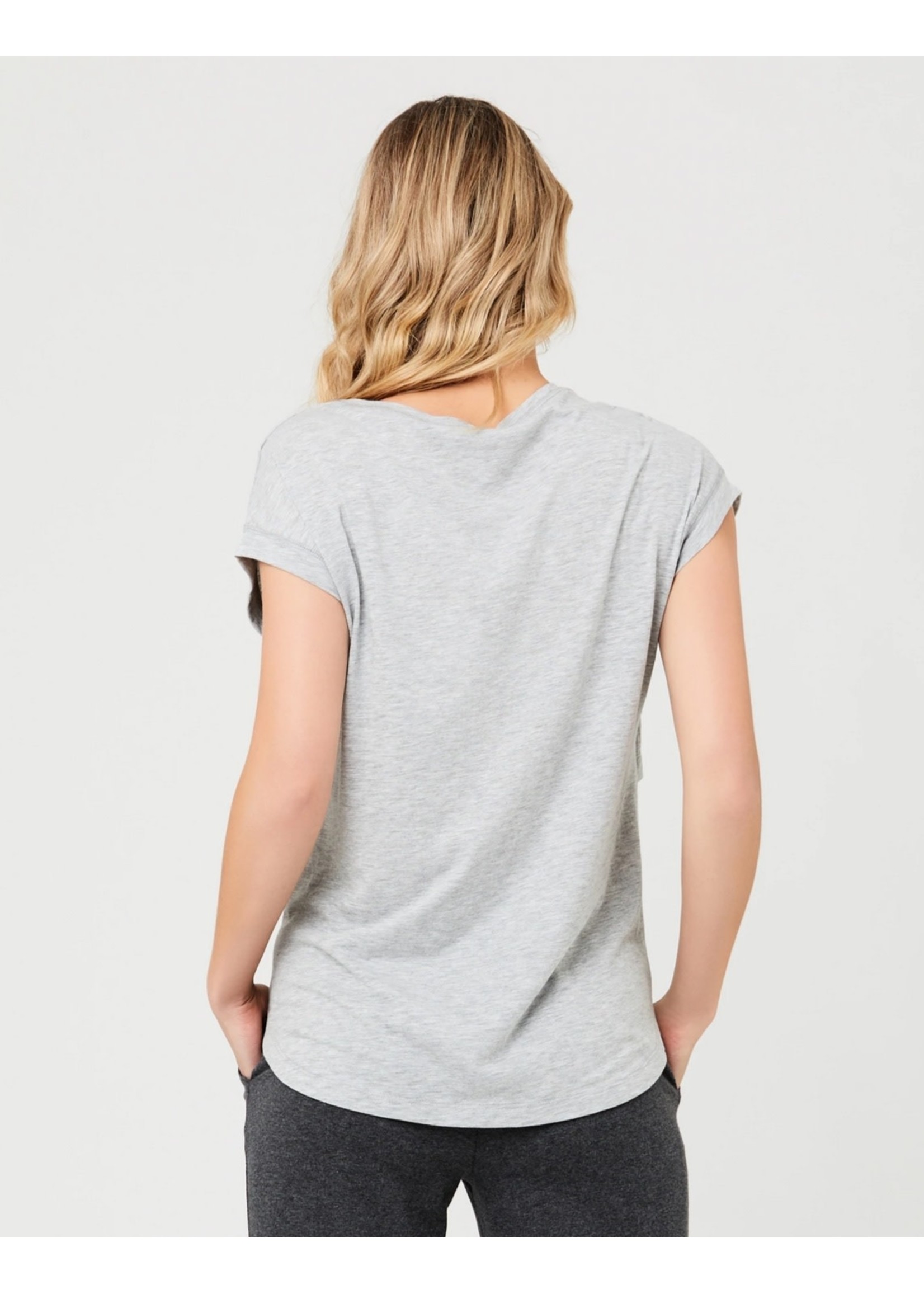 Ripe Maternity Ripe Maternity, Richie Nursing Tee in Grey Marle