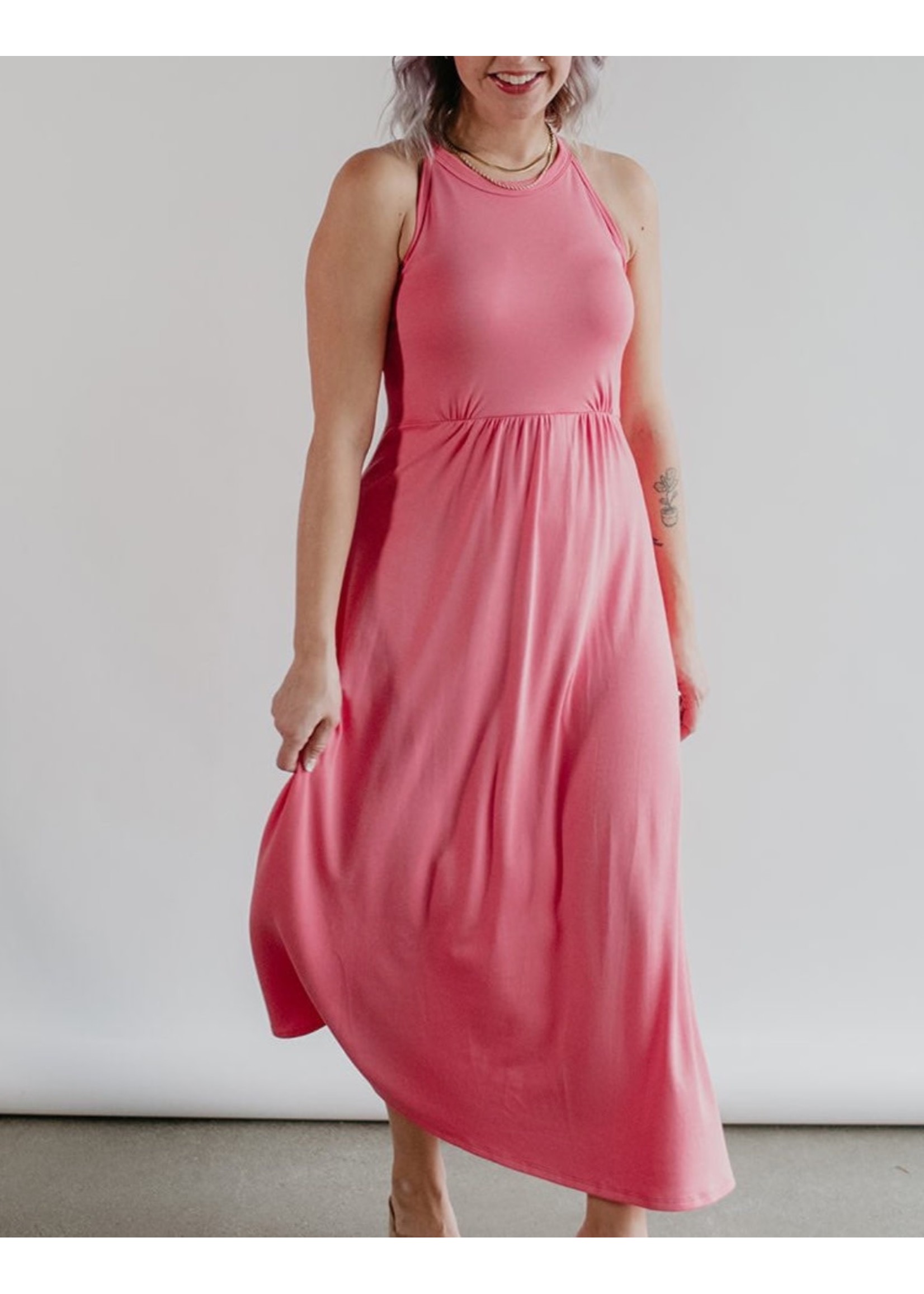The Kindred Studio The Kindred Studio, Women's Maxine Dress in Flamingo Pink
